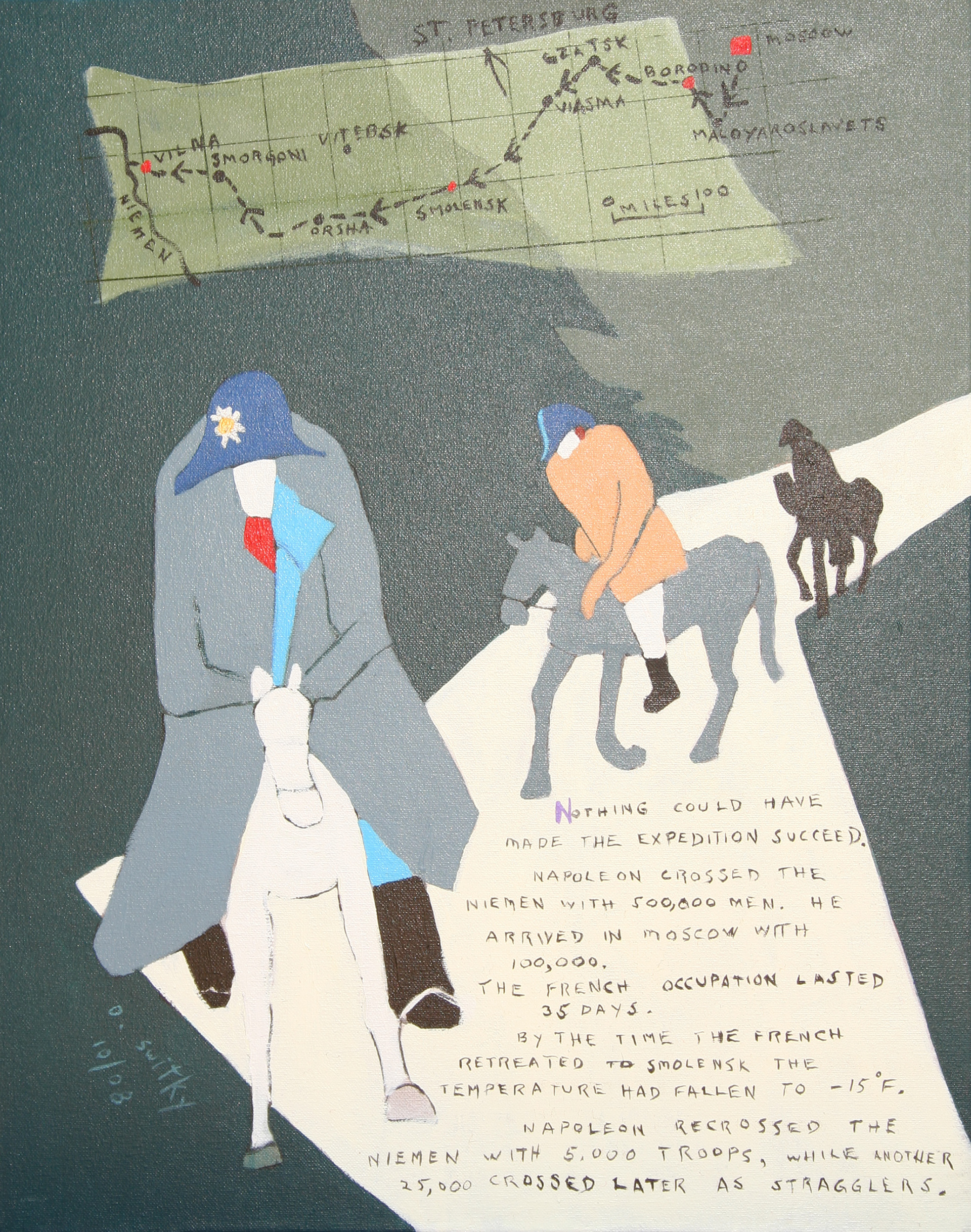 Napolean's Retreat from Moscow | Acrylic on canvas | 20x16" | NFS