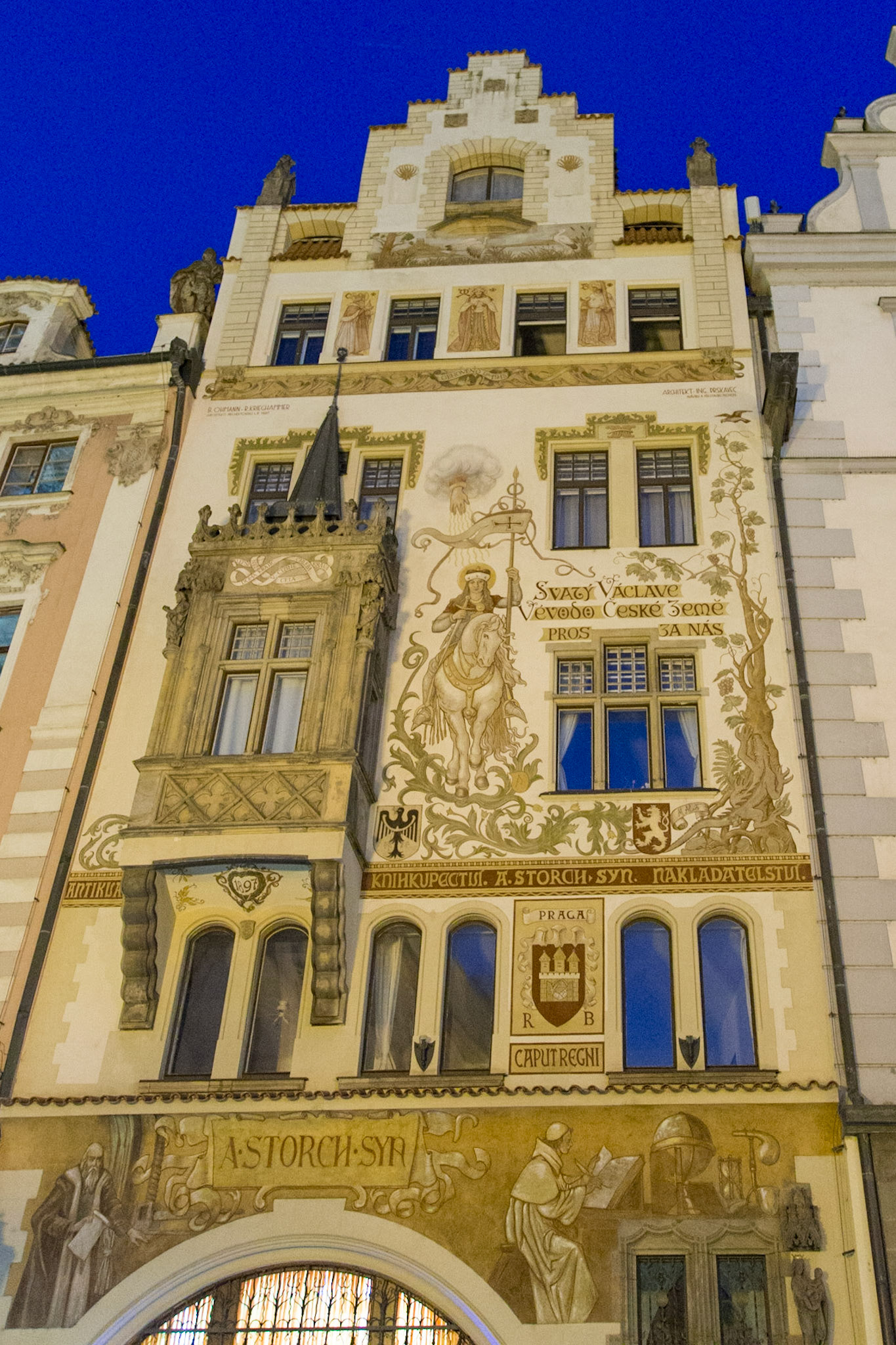 Praha old town square facade