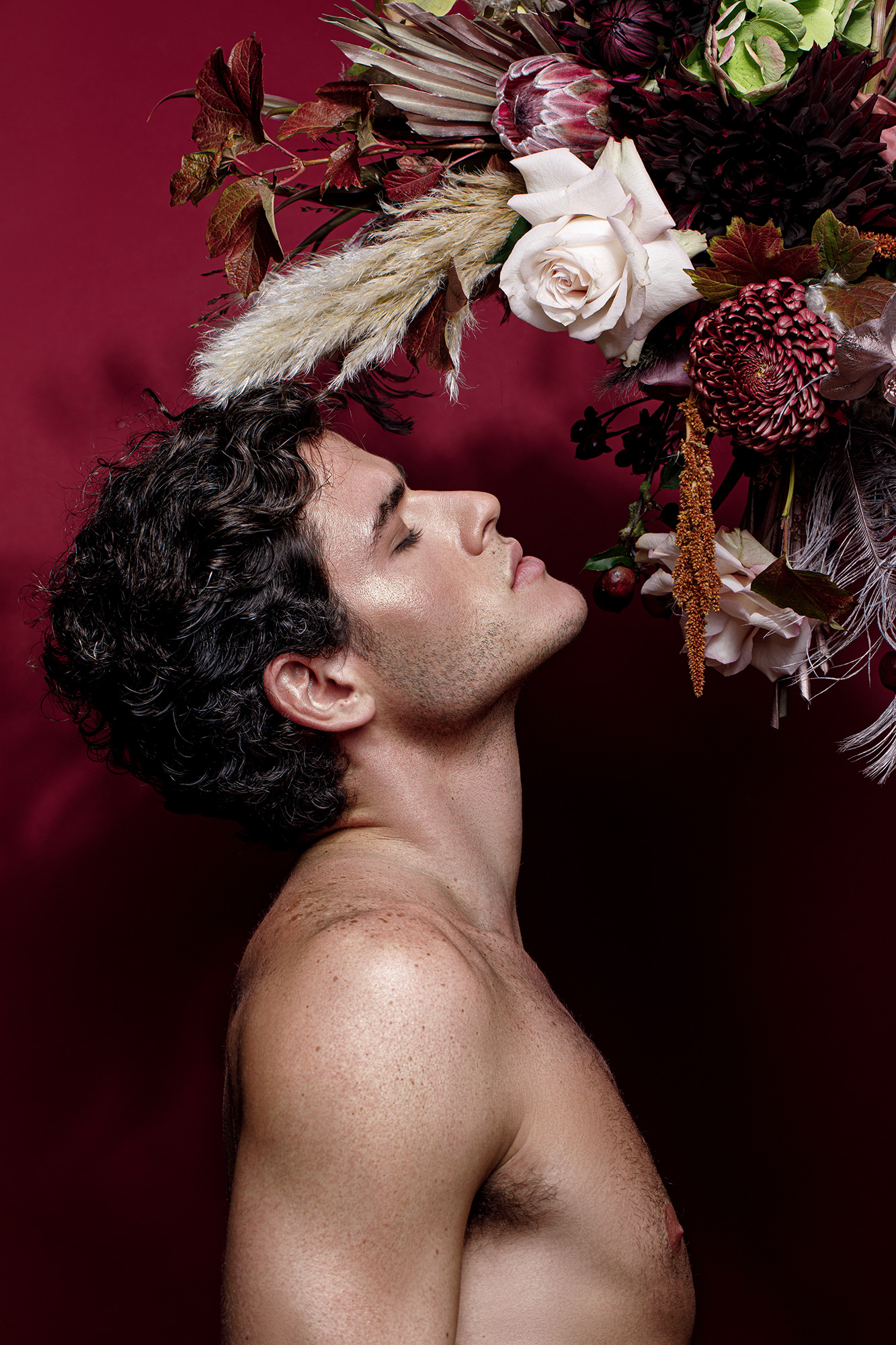 enn Published in Slippage Magazine. Photographer: @LaurenMarsh |Model: Raphael Say |MUA: Veronika D |Floral Concept:Alexander Young