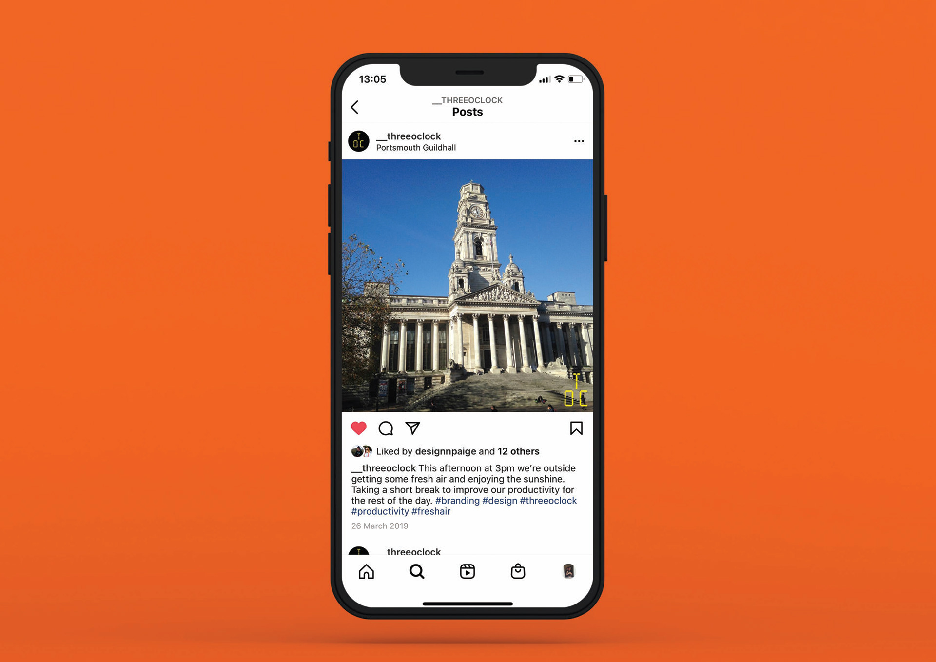 Example of one of our Instagram posts