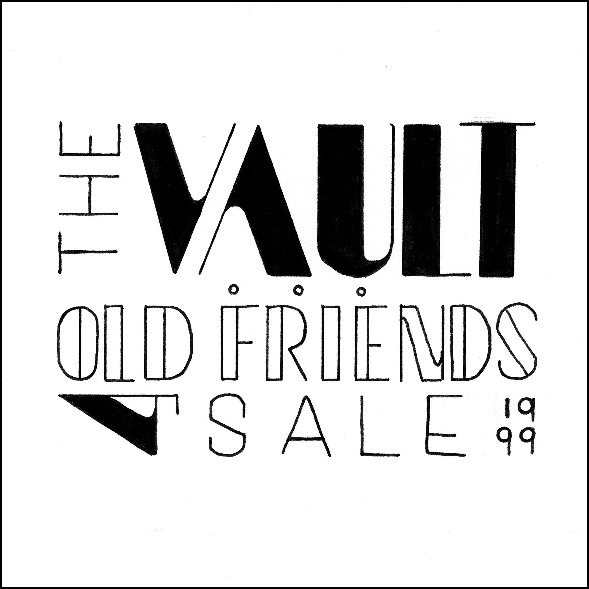 The Vault: Old Friends for Sale- 5"x5" - Ink on Paper