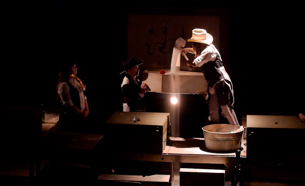Still from video by Liviu Pasare