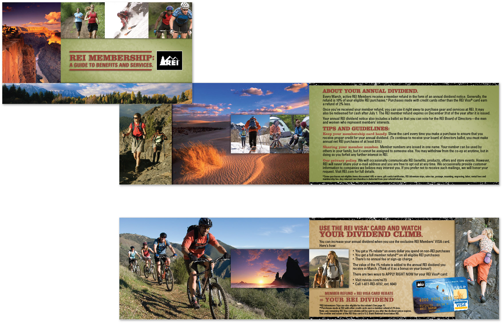 REI membership handbook—Design and production