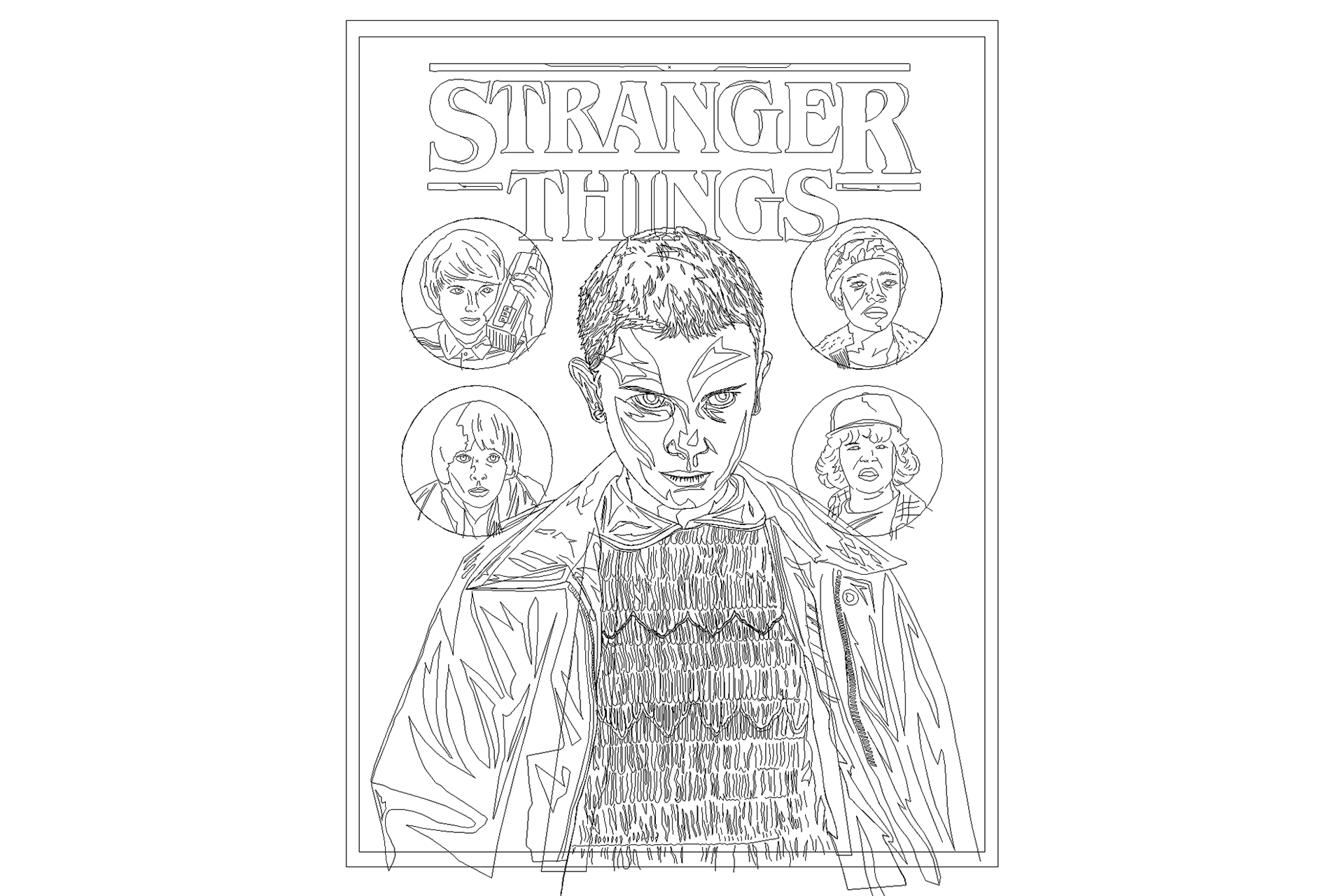 Stranger things раскраска