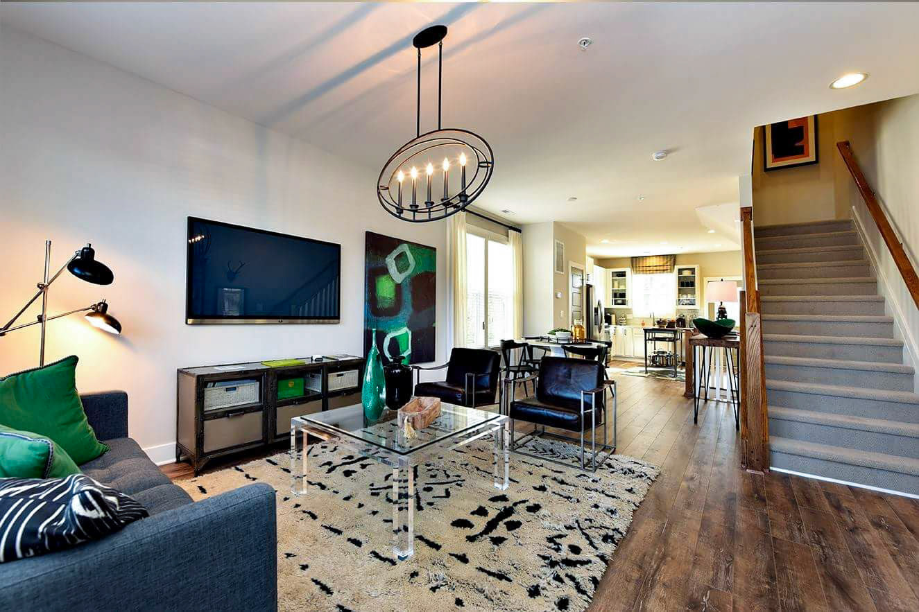 Personal Selections: Flooring & lighting. Other selections made by Model Home Interiors. Photo Credit: Stanley Martin Homes.