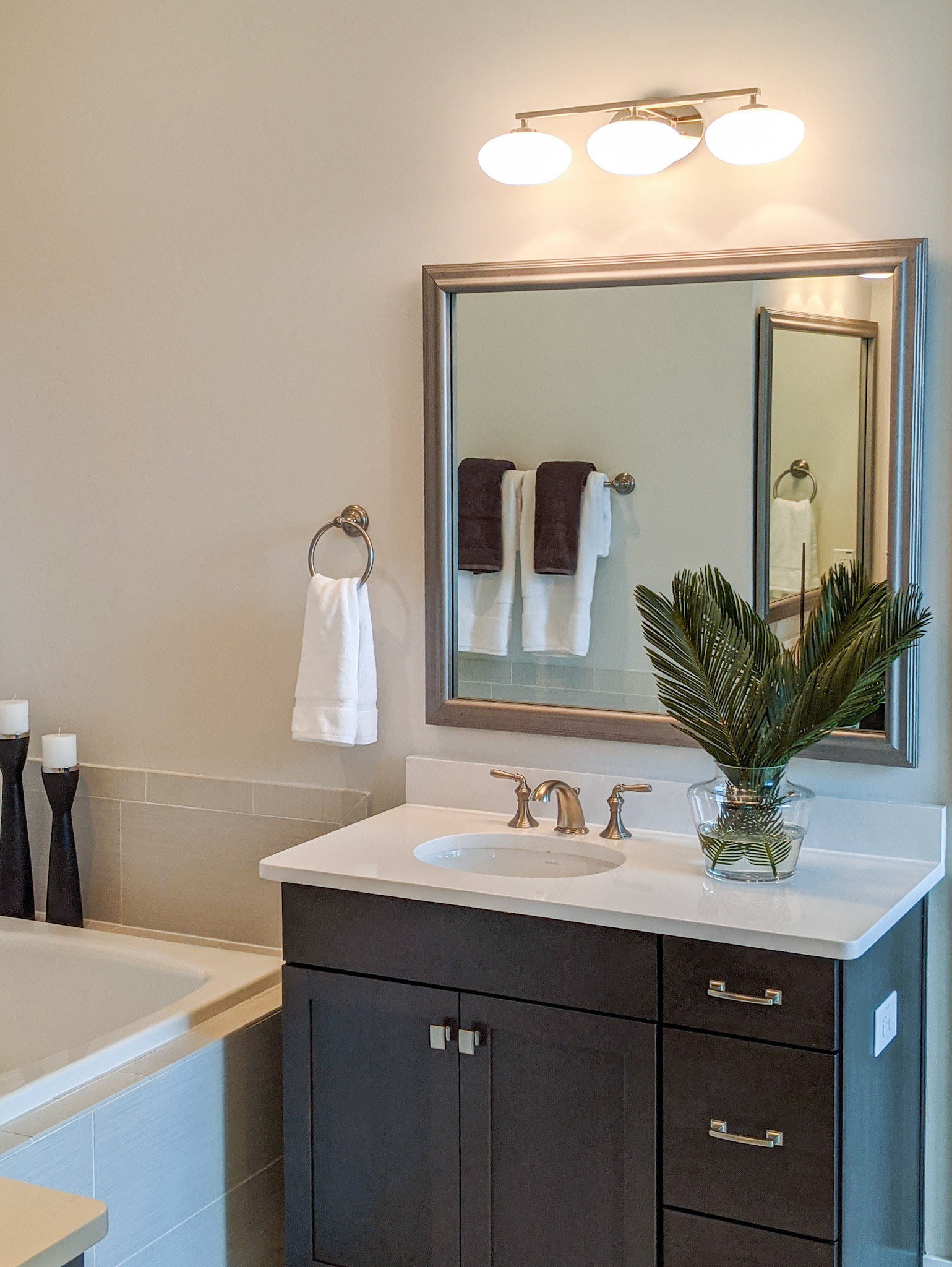 Personal Selections: Cabinets, counter top, hardware, plumbing, tile, and lighting. Other selections made by Model Home Interiors.