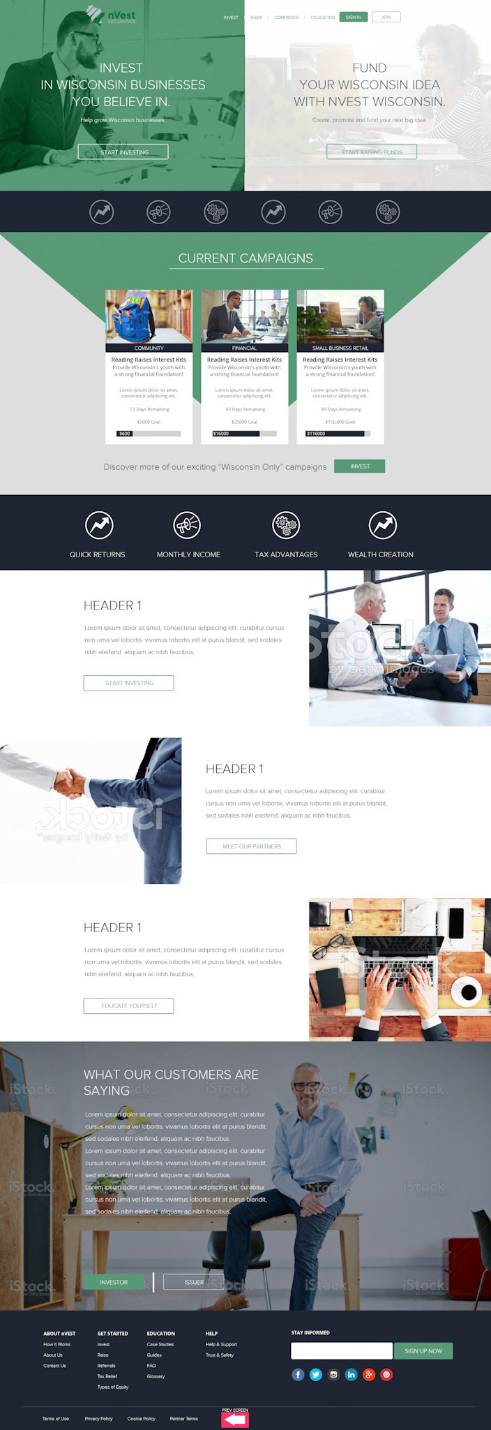 High Fidelity Mock-up - Landing Page 4