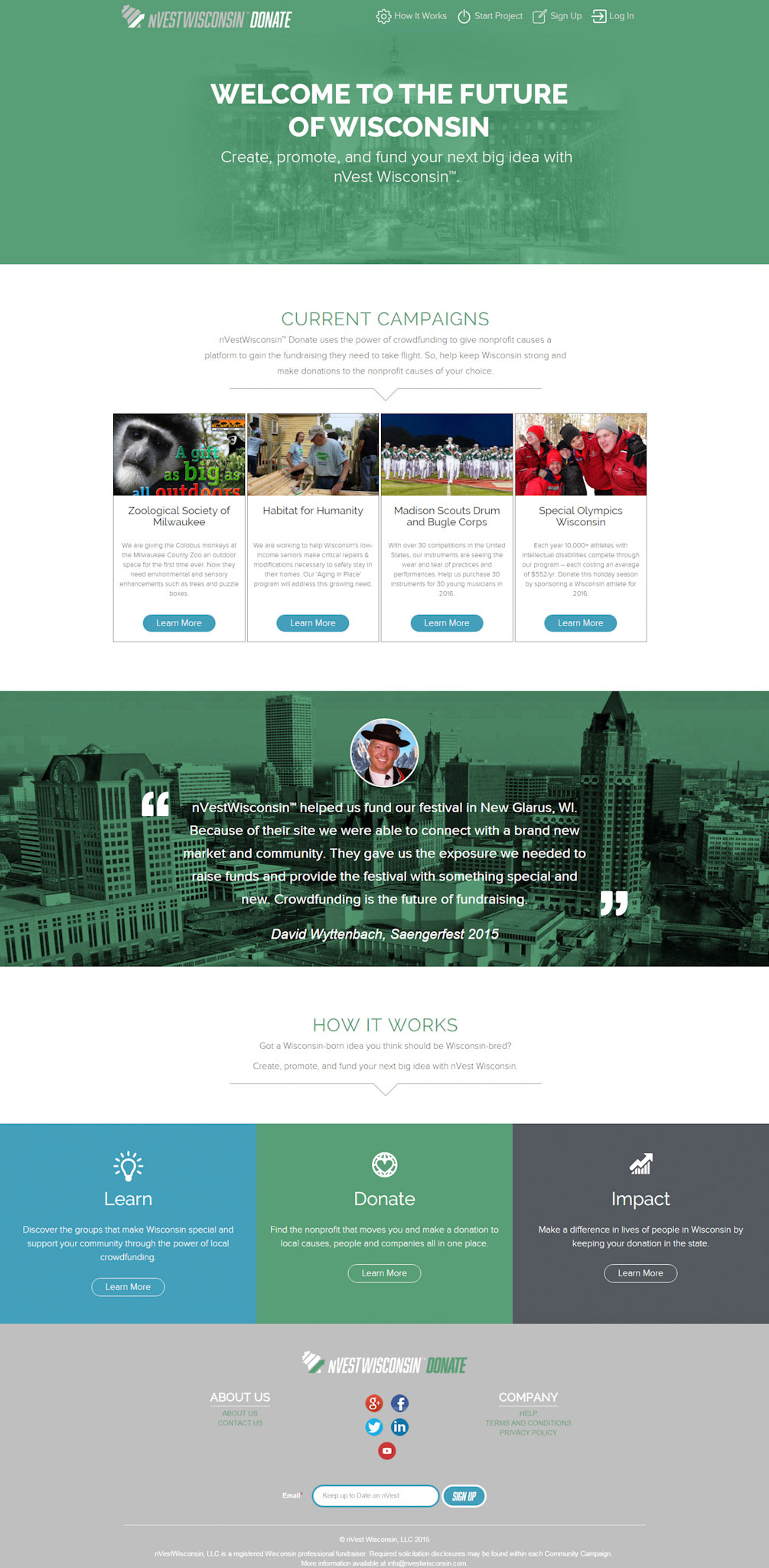 High Fidelity Mock-up - Landing Page 1