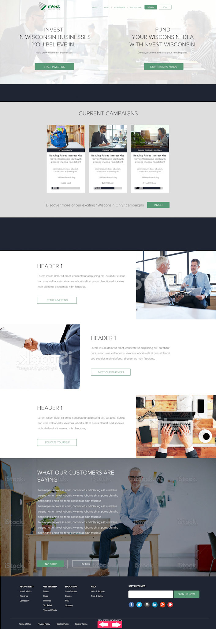 High Fidelity Mock-up - Landing Page 3