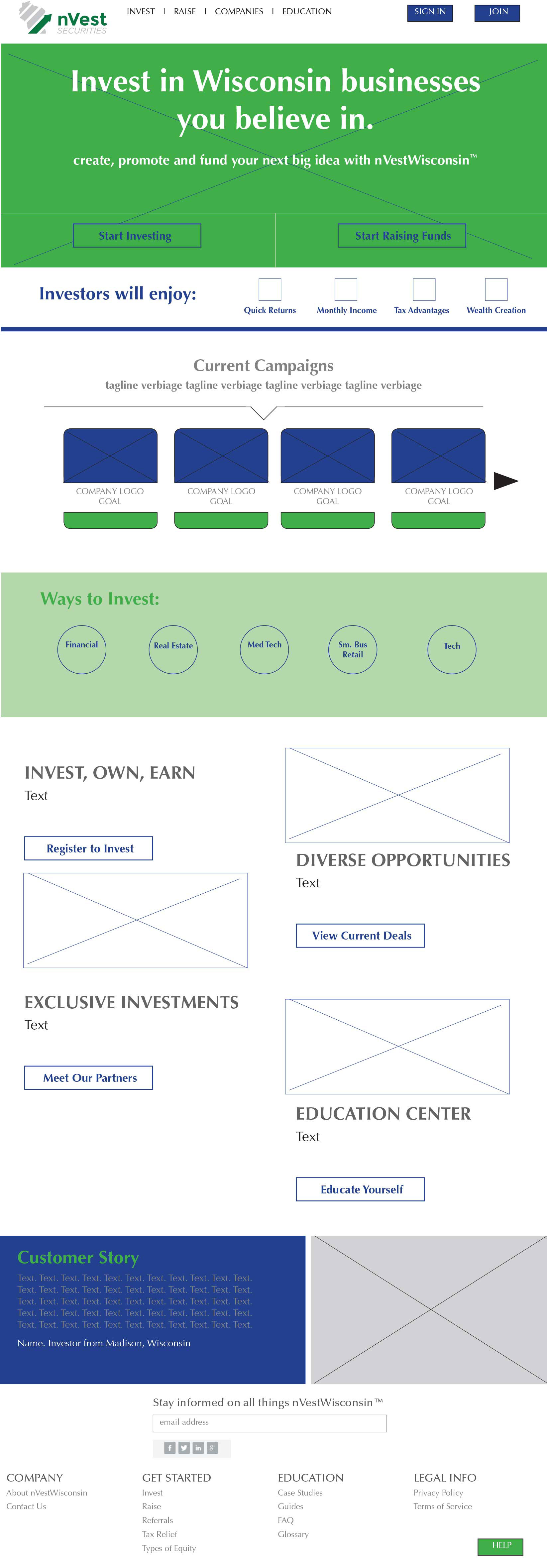 Color Mock-ups - Landing Page