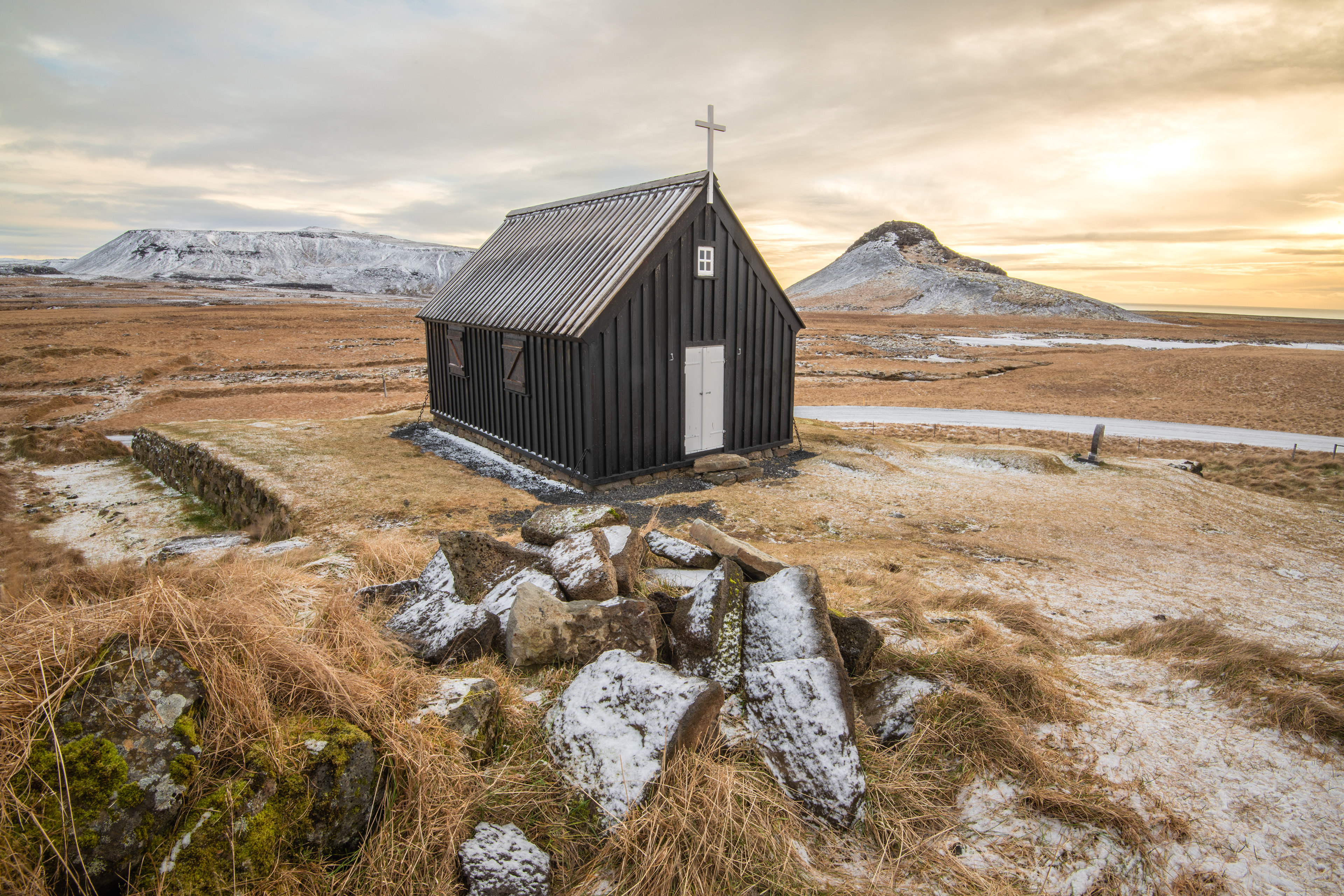 The new church at Krýsuvík Reykjanes Peninsula was built in 2020