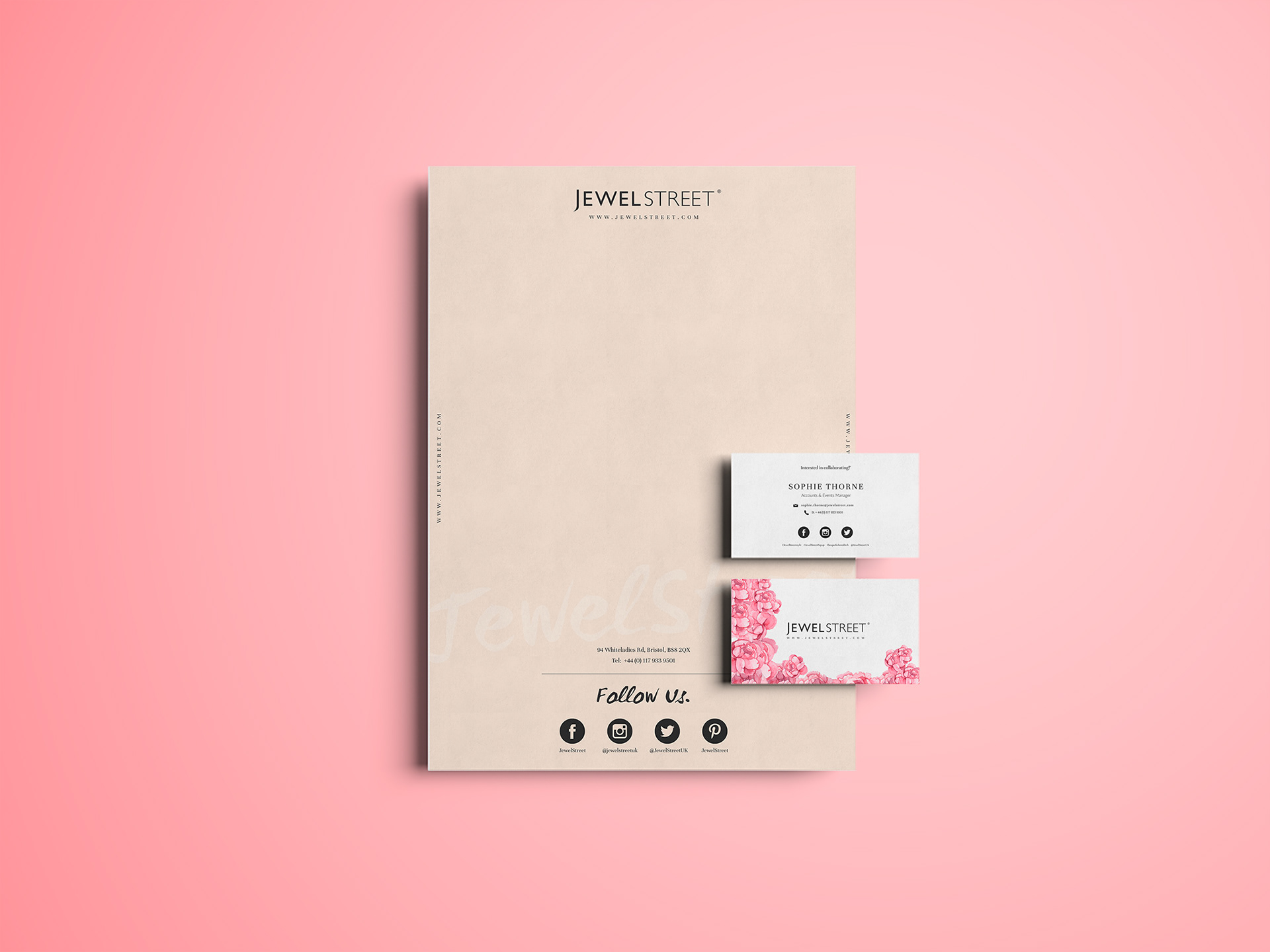 JewelStreet Stationary: Business Cards & Letterheads
