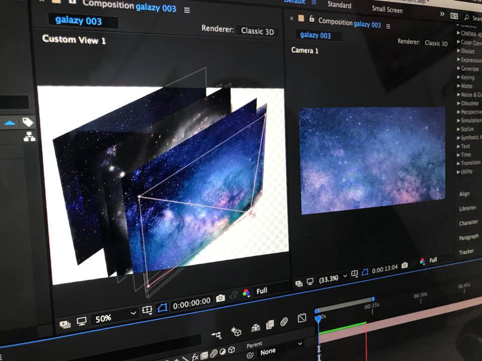 Making the galaxy effect