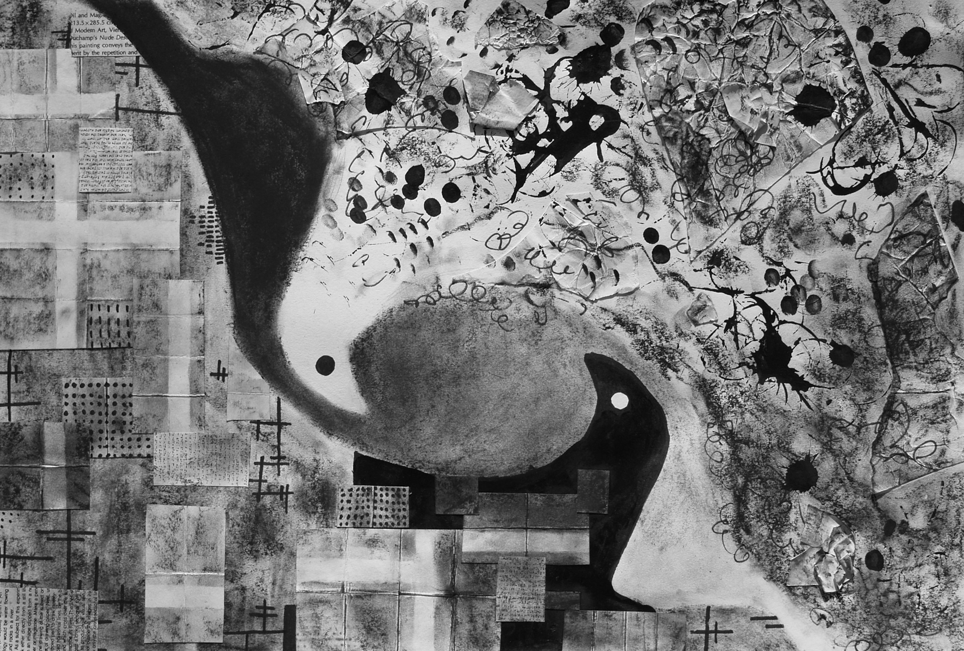 Birds; Mixed Media