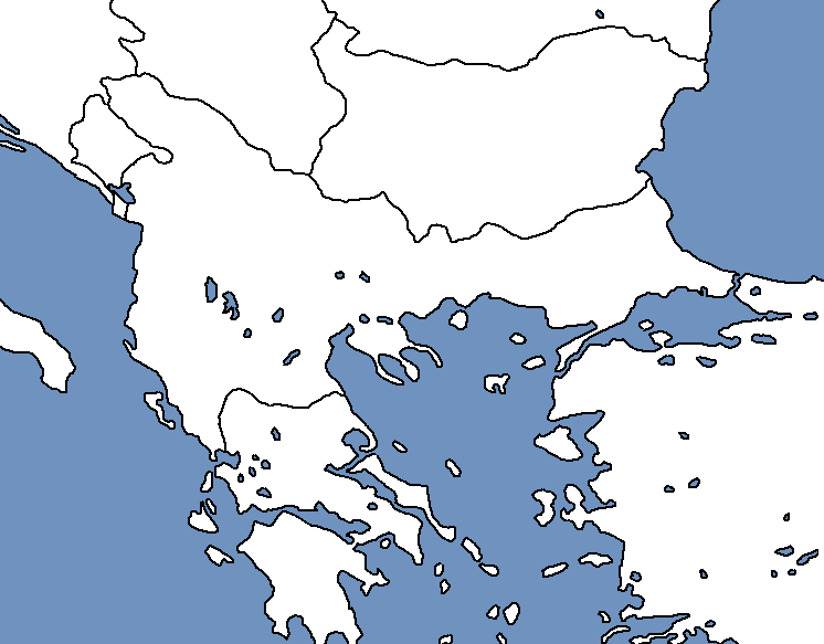 blank balkans map