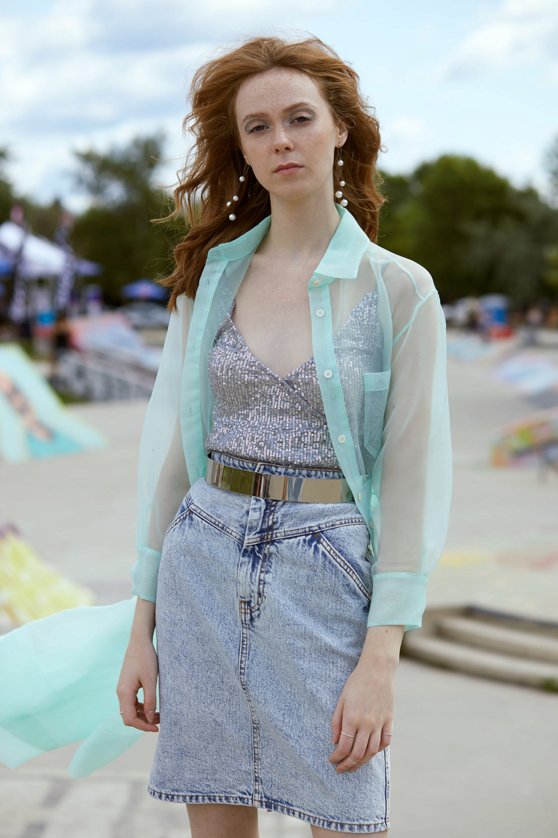 Fiona Park (Next Canada). Photography by Freya de Tonnancour. Makeup by Emma Rafizadeh. Hair by Maryam Adil.