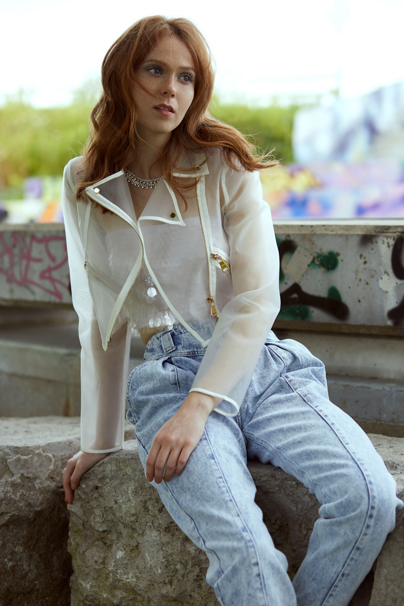 Fiona Park (Next Canada). Photography by Freya de Tonnancour. Makeup by Emma Rafizadeh. Hair by Maryam Adil.