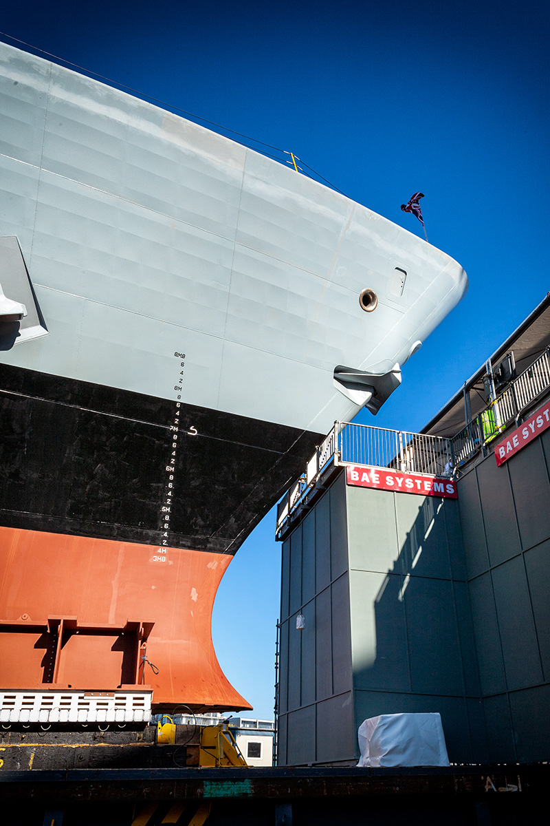 HMS DUNCAN ON THE STOCKS