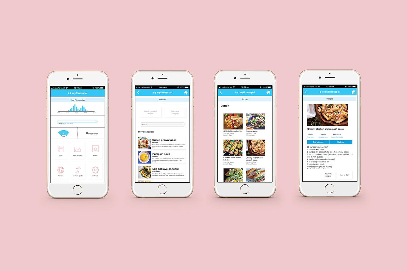 Serena Ang - MY FITNESS PAL APP DESIGN