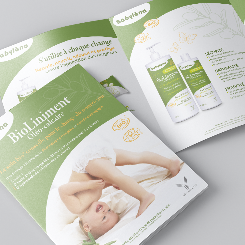 Brochure 2 volets pour le Bioliniment Babyléna
