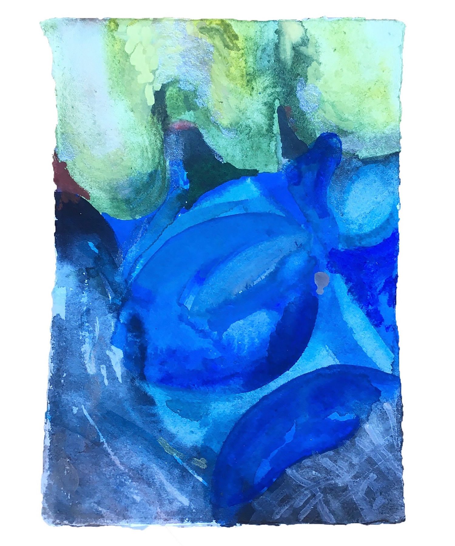 'Coming Alive (Home) I', watercolour and mixed media on 320gsm recycled khadi paper, 14.8 x 21cm