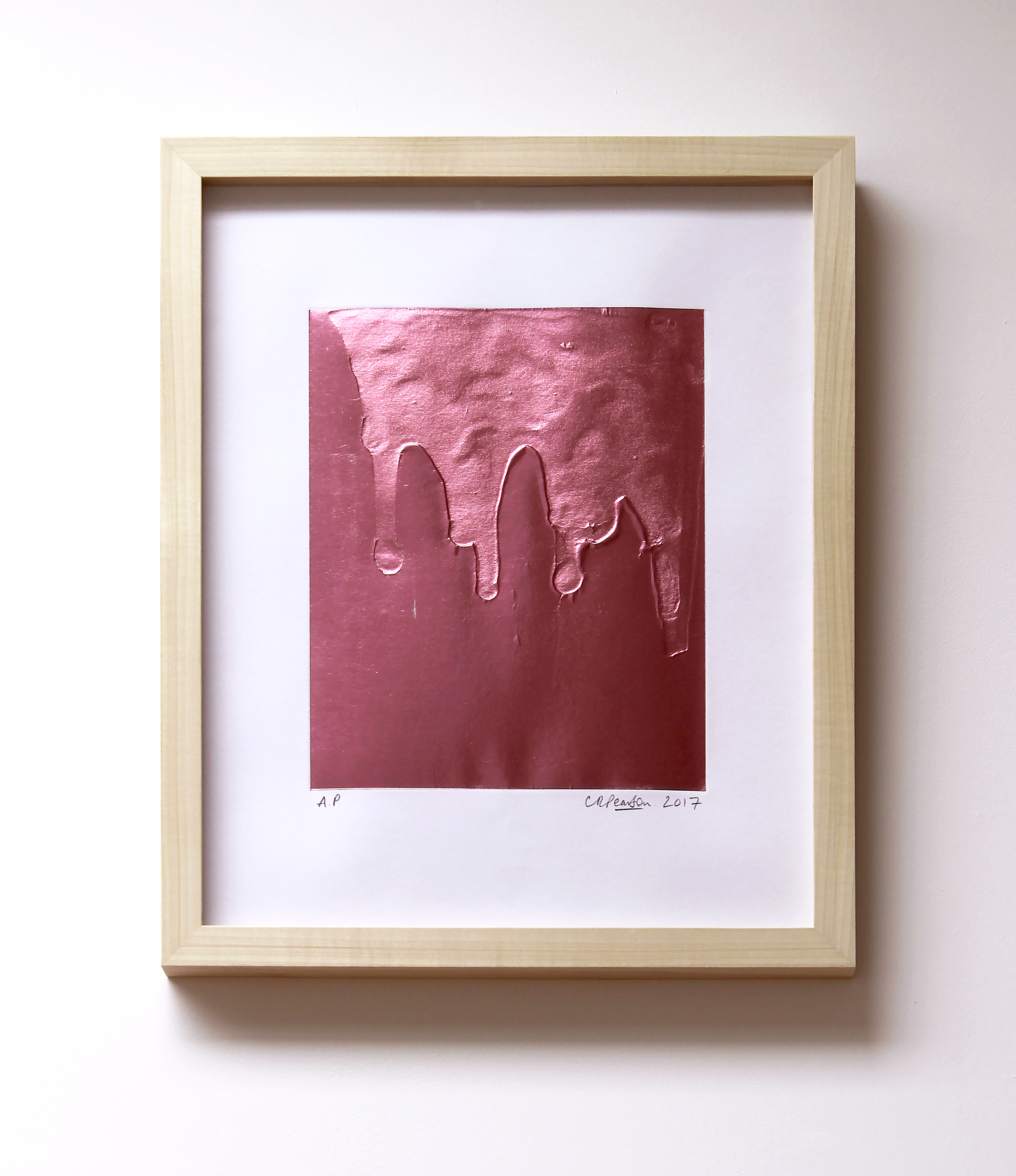 'Metallic Gestures IV' (SOLD) / Carborundum embossing with metallic chine-collé on 300gsm Snowdon cartridge paper / Copyright © Christopher Pearson 2017