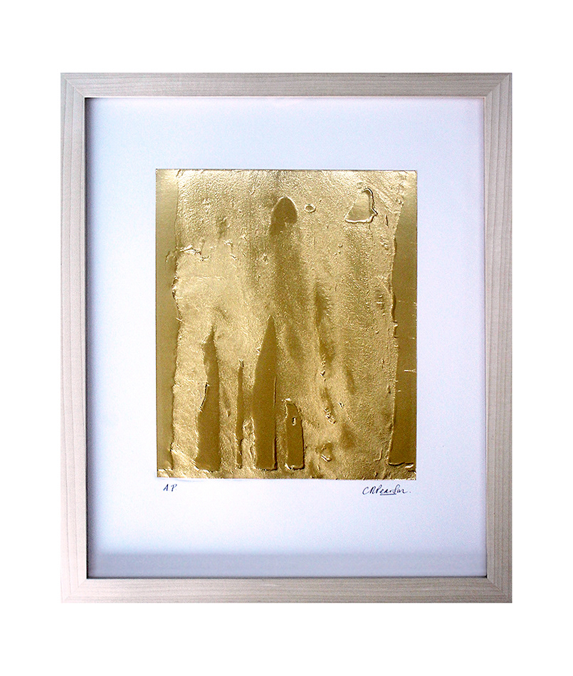 'Metallic Gestures III' (SOLD) / Carborundum embossing with metallic chine-collé on 300gsm Snowdon cartridge paper / Copyright © Christopher Pearson 2017