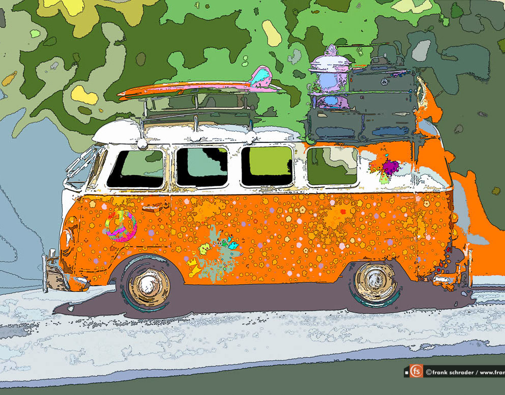 hippie van art