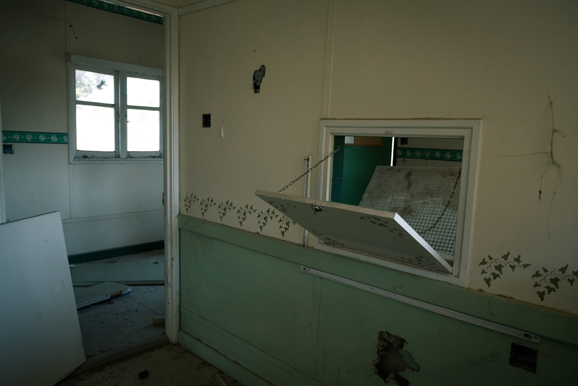 Destroyed room at the abandoned Berengaria Village in Limassol, Cyprus
