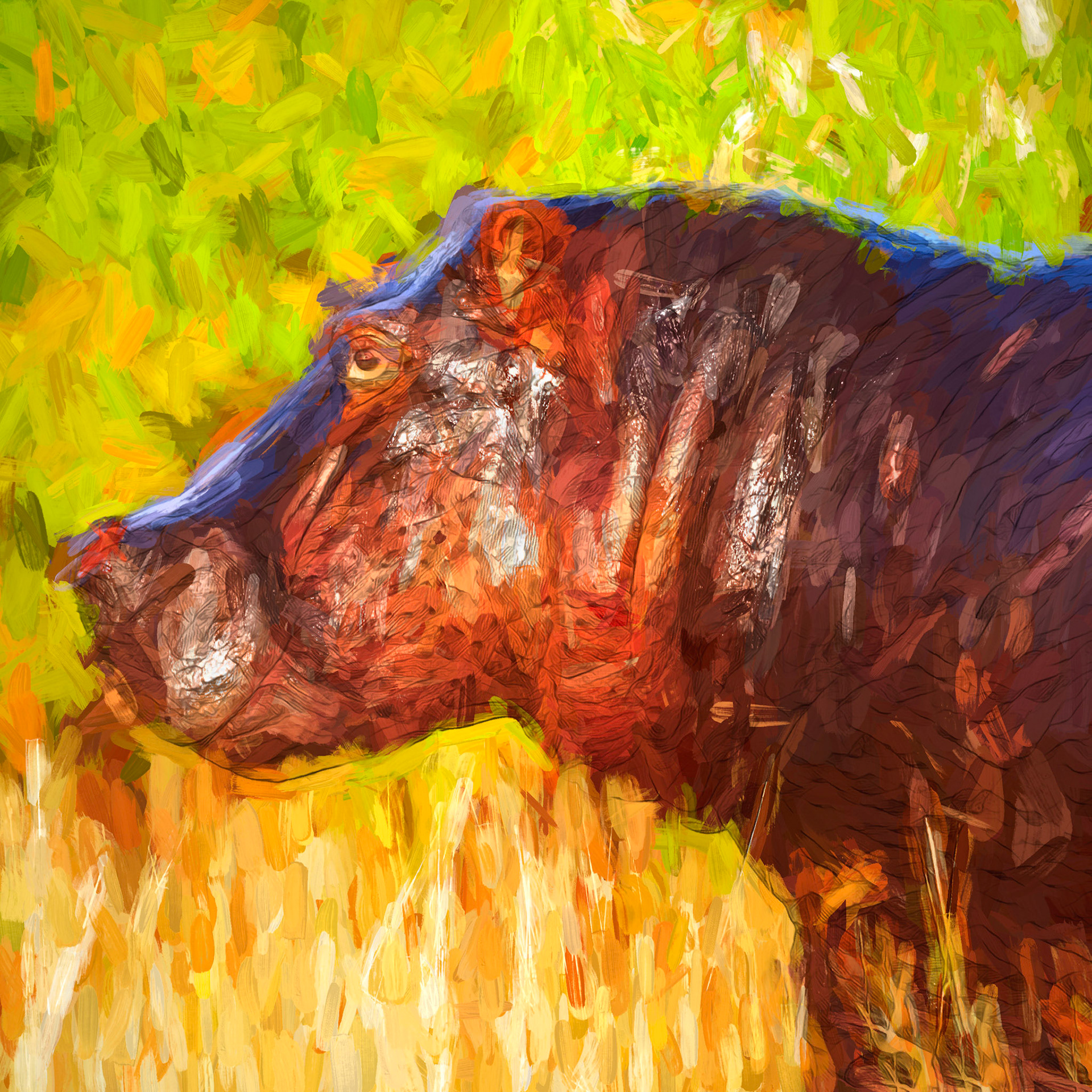 Hippopotamus (Hippopotamus amphibius)