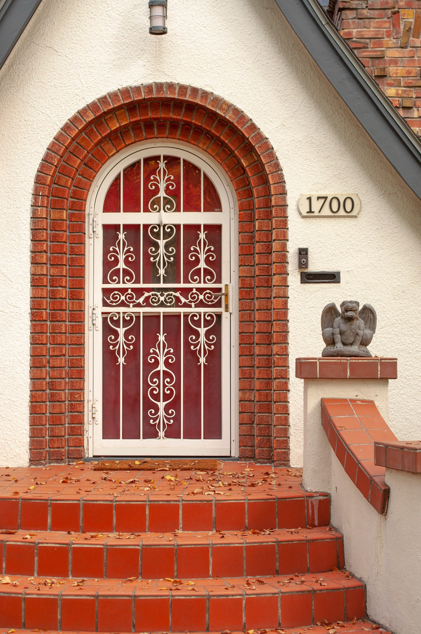 Welcome: Harrison Blvd home, positioned the shot to play on all the angles and lines going on with this entry way, 20201011, Harrison Blvd, MILLER, I enjoy this time of year and this particular street very much and capturing the beautiful homes on this street was fun. Camera Settings: Nikon D5000 ISO 200, 46mm f/8, 1/60s