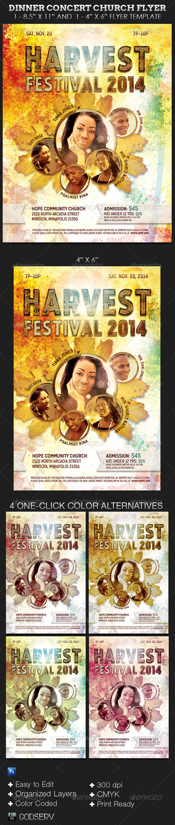 harvest festival flyer templates