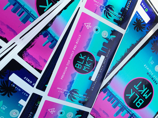 Printed Pre-Roll and Mylar Bag labels