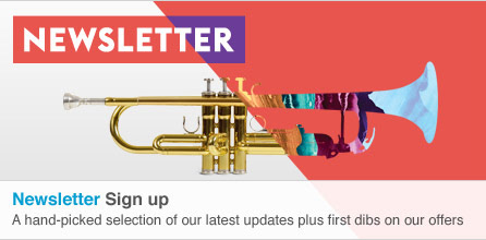 Wide newsletter sign up template, easy for editorial teams to update and keep eye-catching