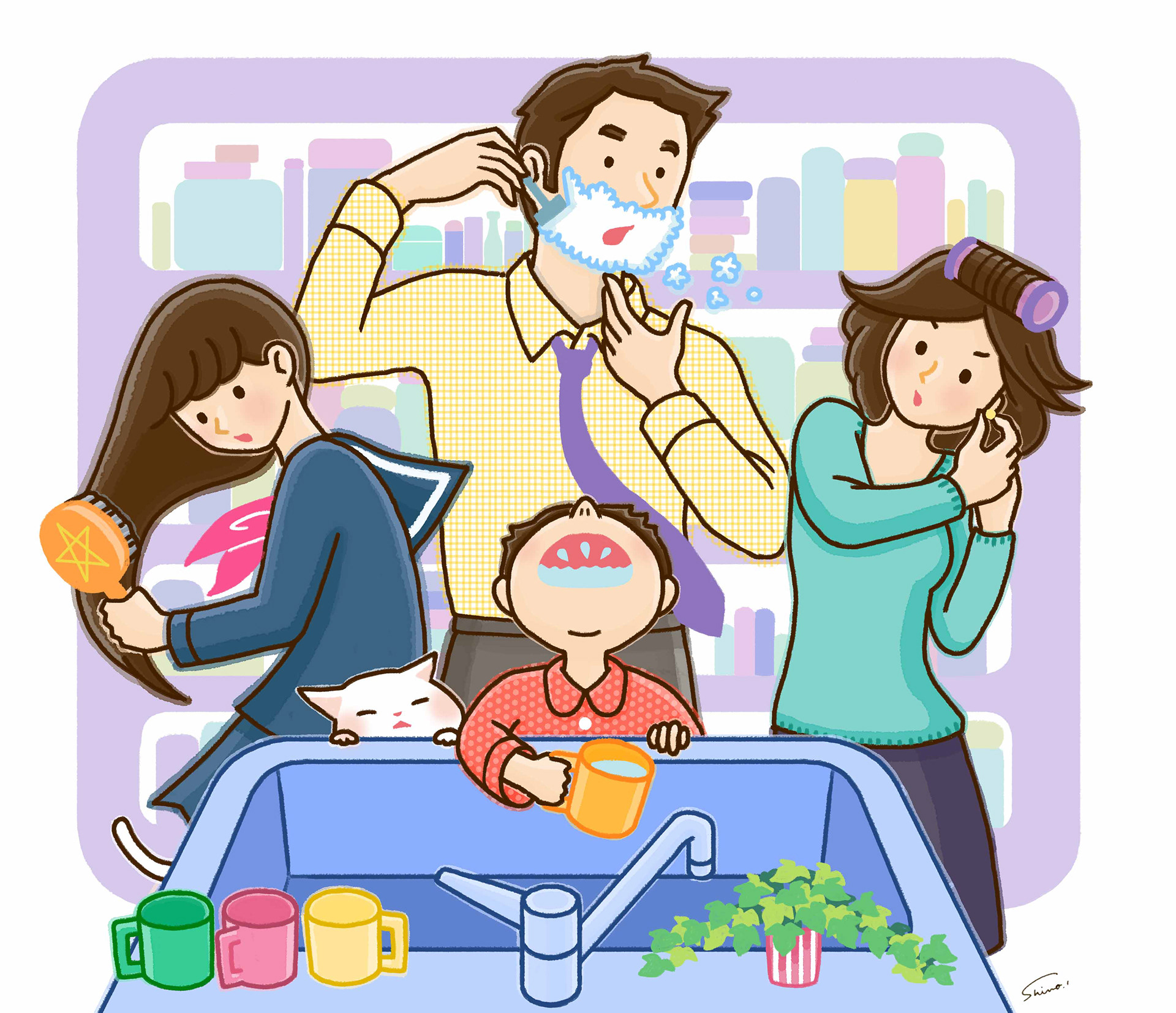 オリジナル作品 家族イラスト(2020年)