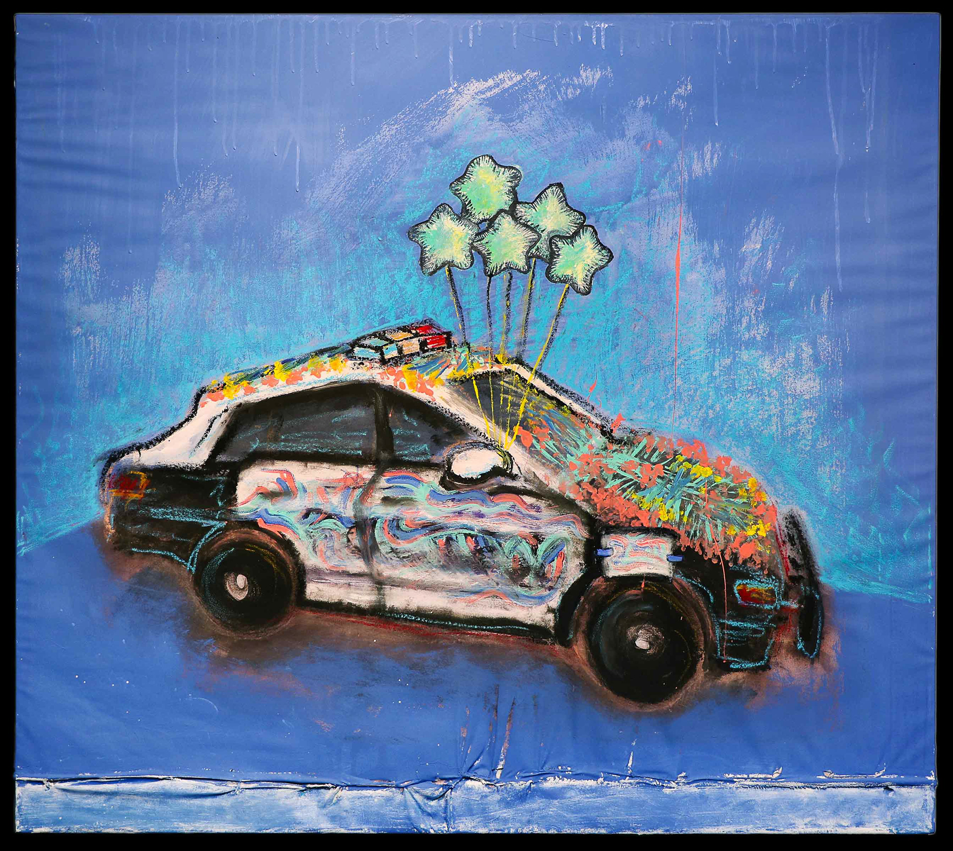 Paradise is a State of Being. 24" x 18" acrylic on canvas. 2020.