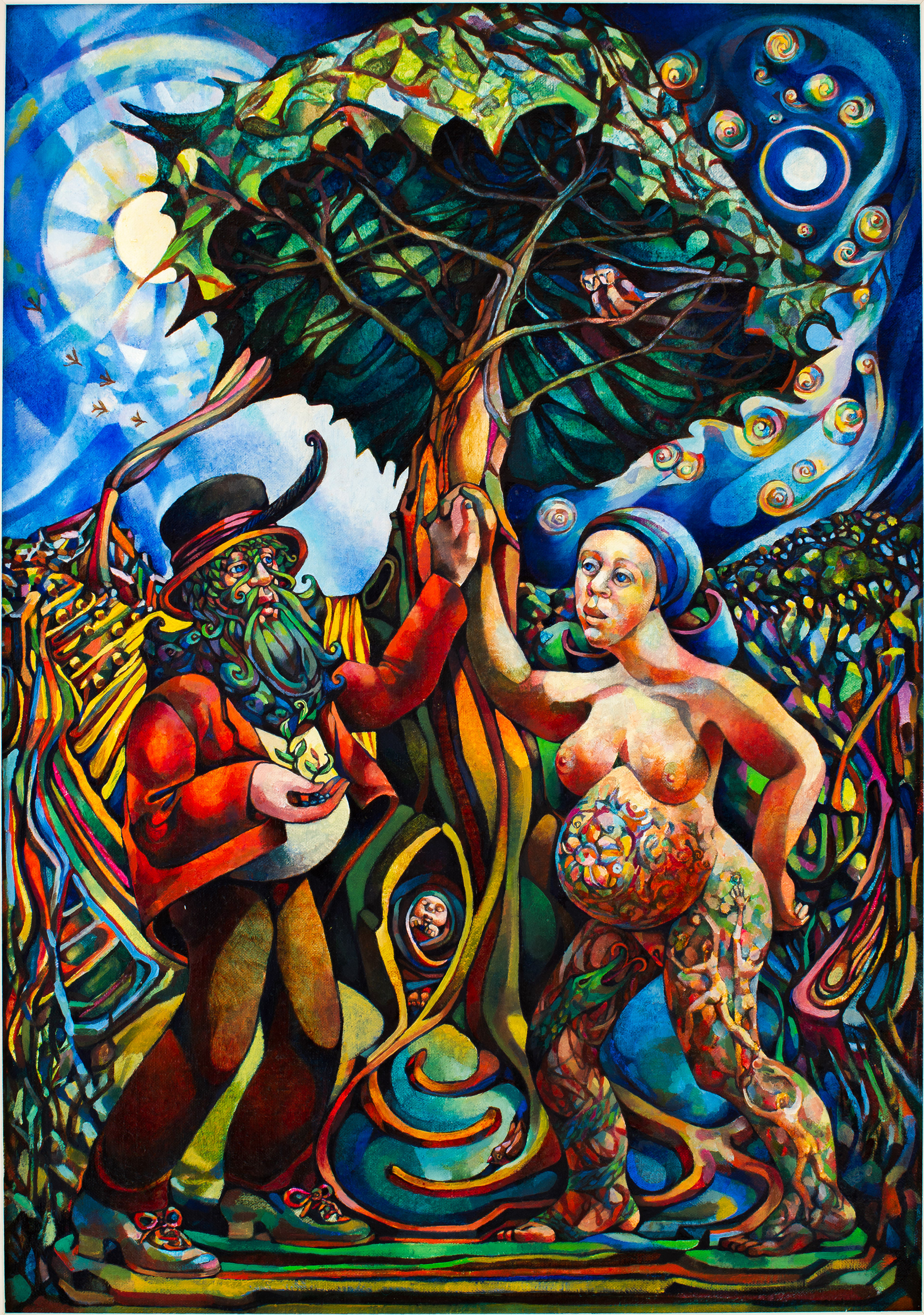 Willow and Rowan as Adam and Eve