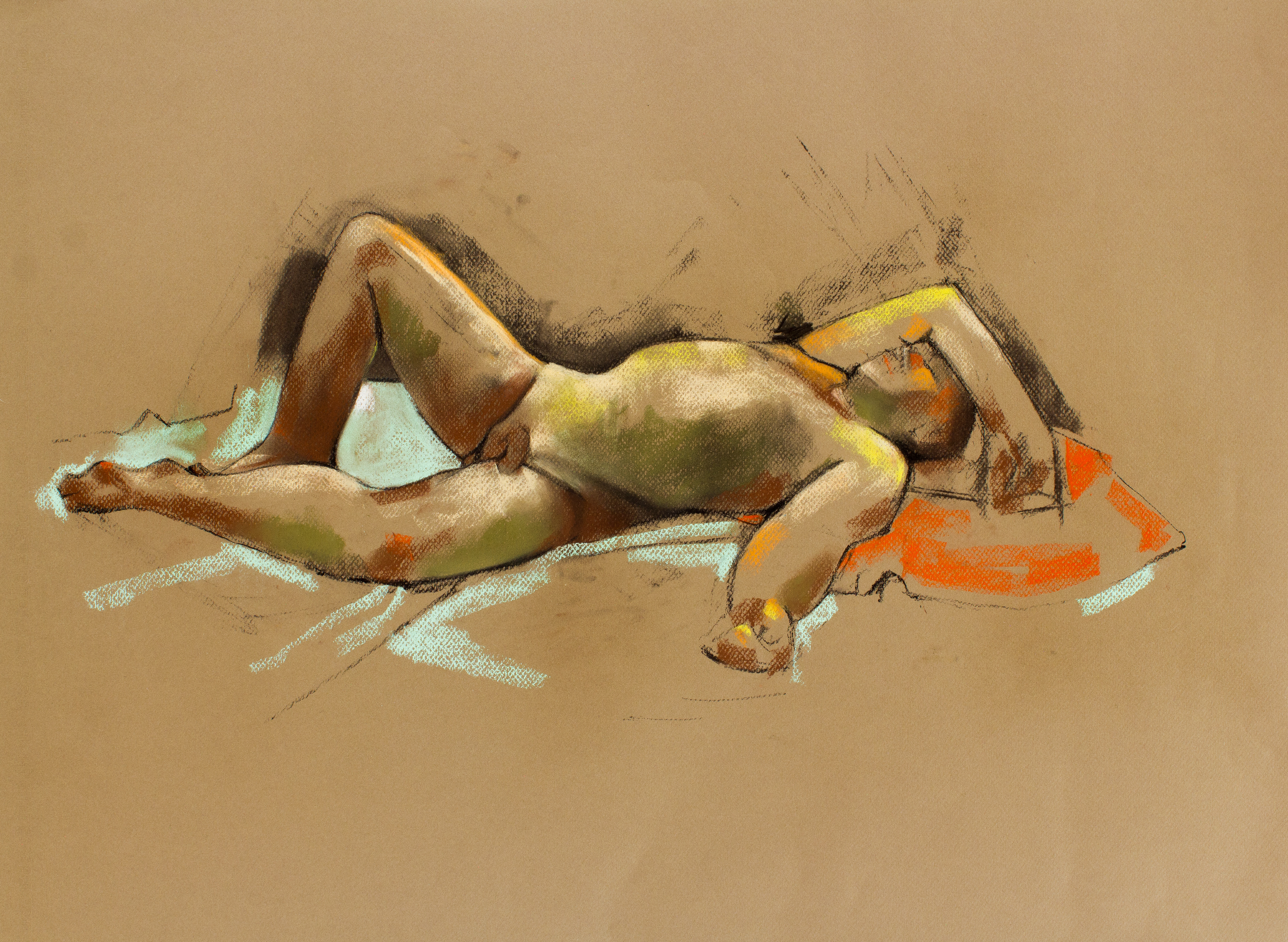 Man Lying with Outstretched Arm