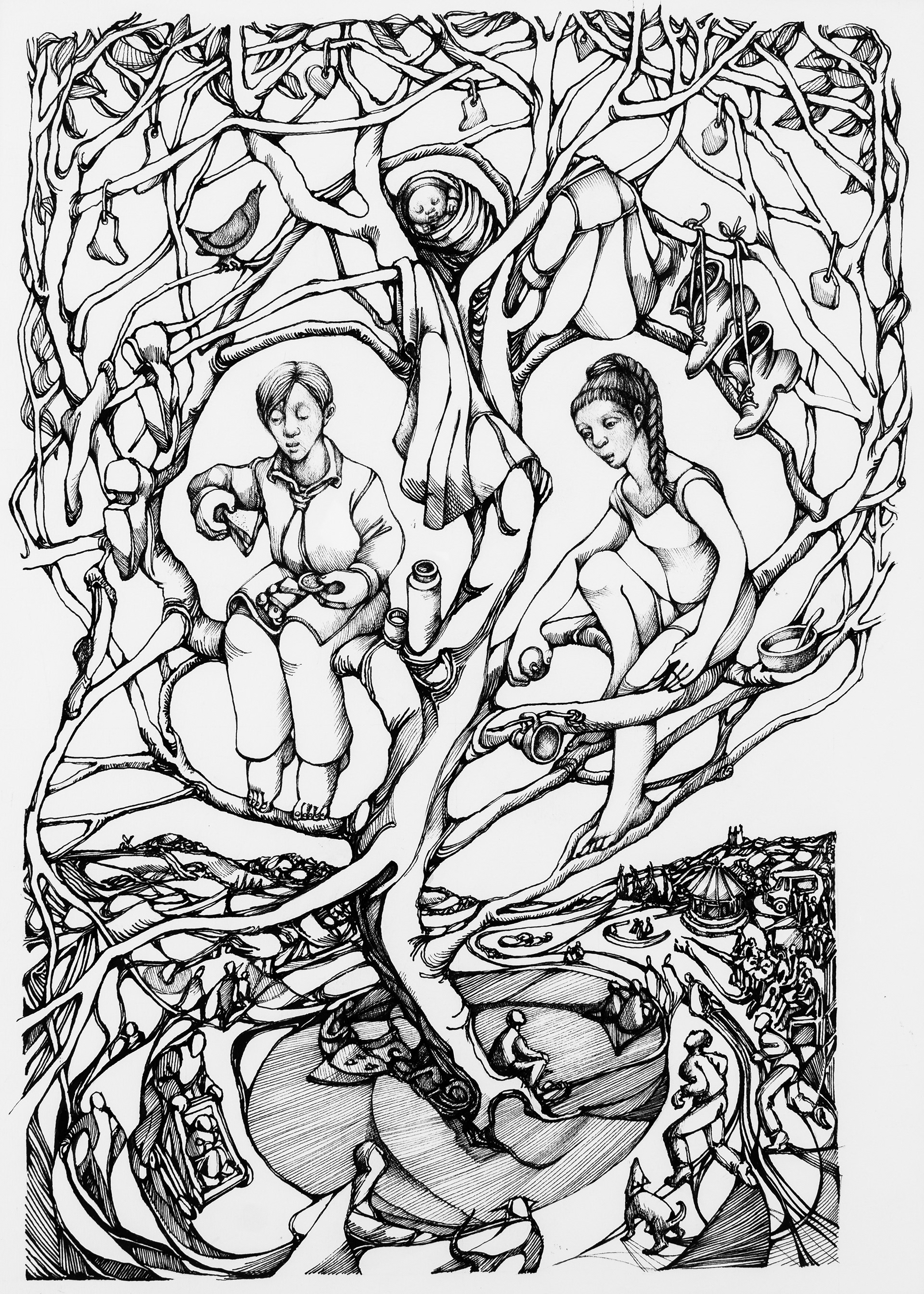 Joe and Amanda up a Tree