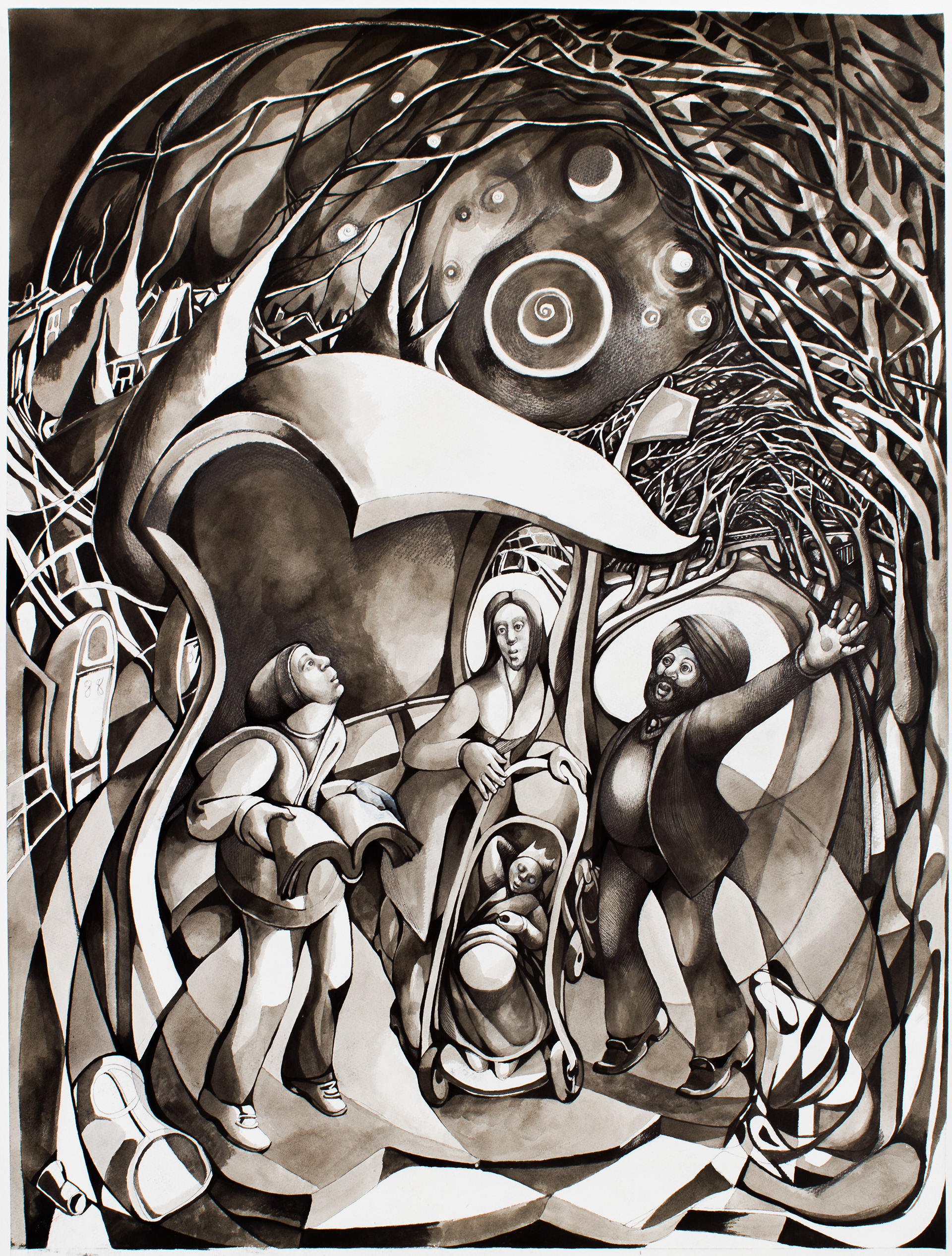 A Winter Bus Stop in Derby