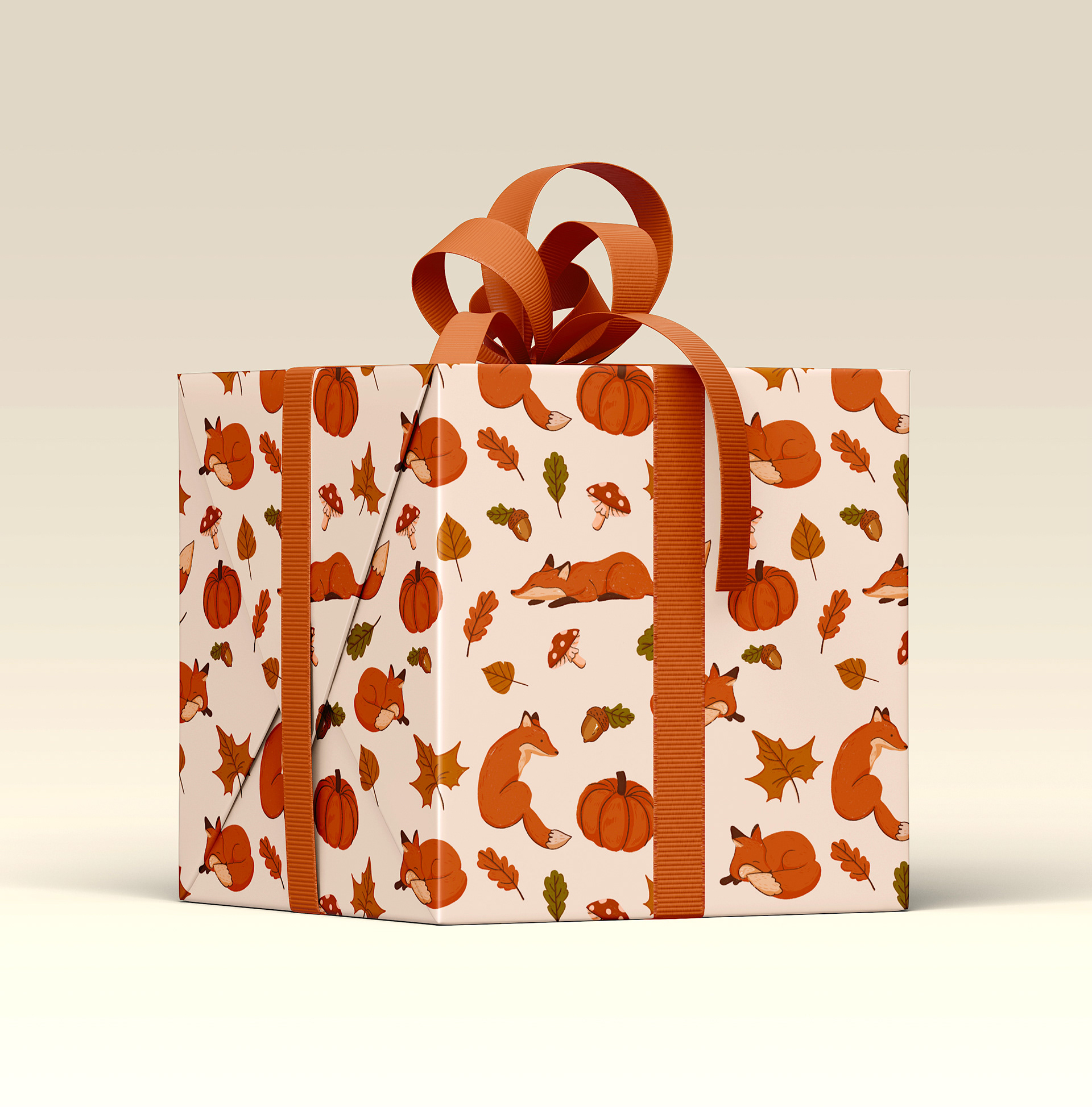 Autumnal Wrapping Paper Pattern