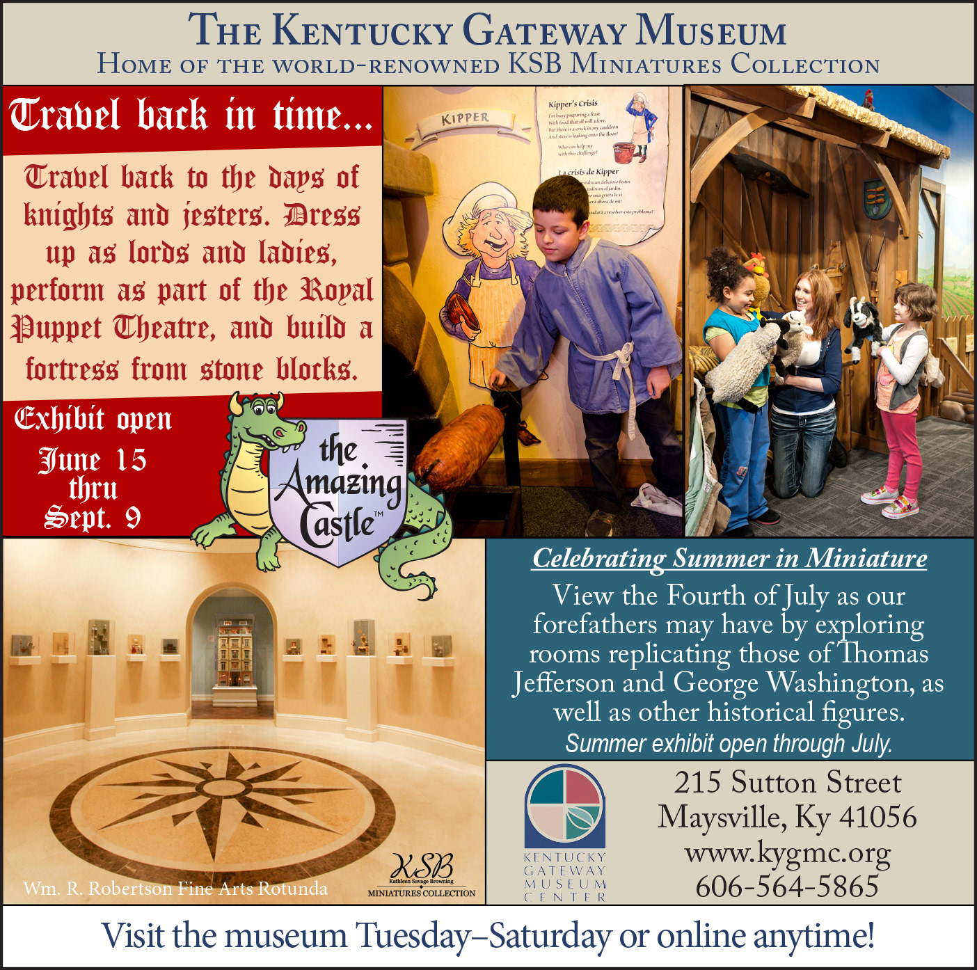 Amazing Castle photos supplied. KSB Miniatures Gallery photography, editing, layout, design work by Amanda Hankinson. Logos & photos edited with Adobe Photoshop. Ad layout completed in Adobe InDesign.