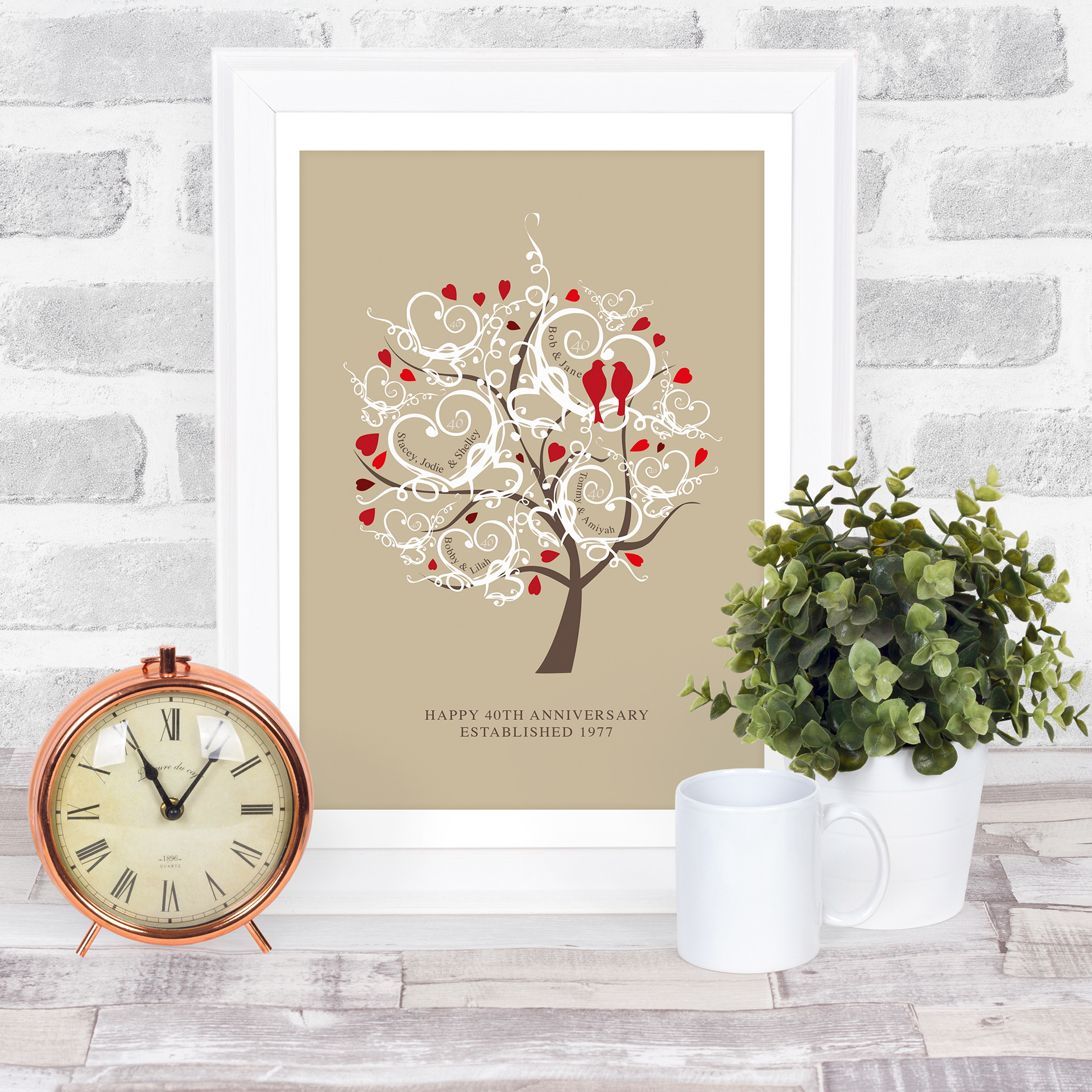 40th Wedding Anniversary Print