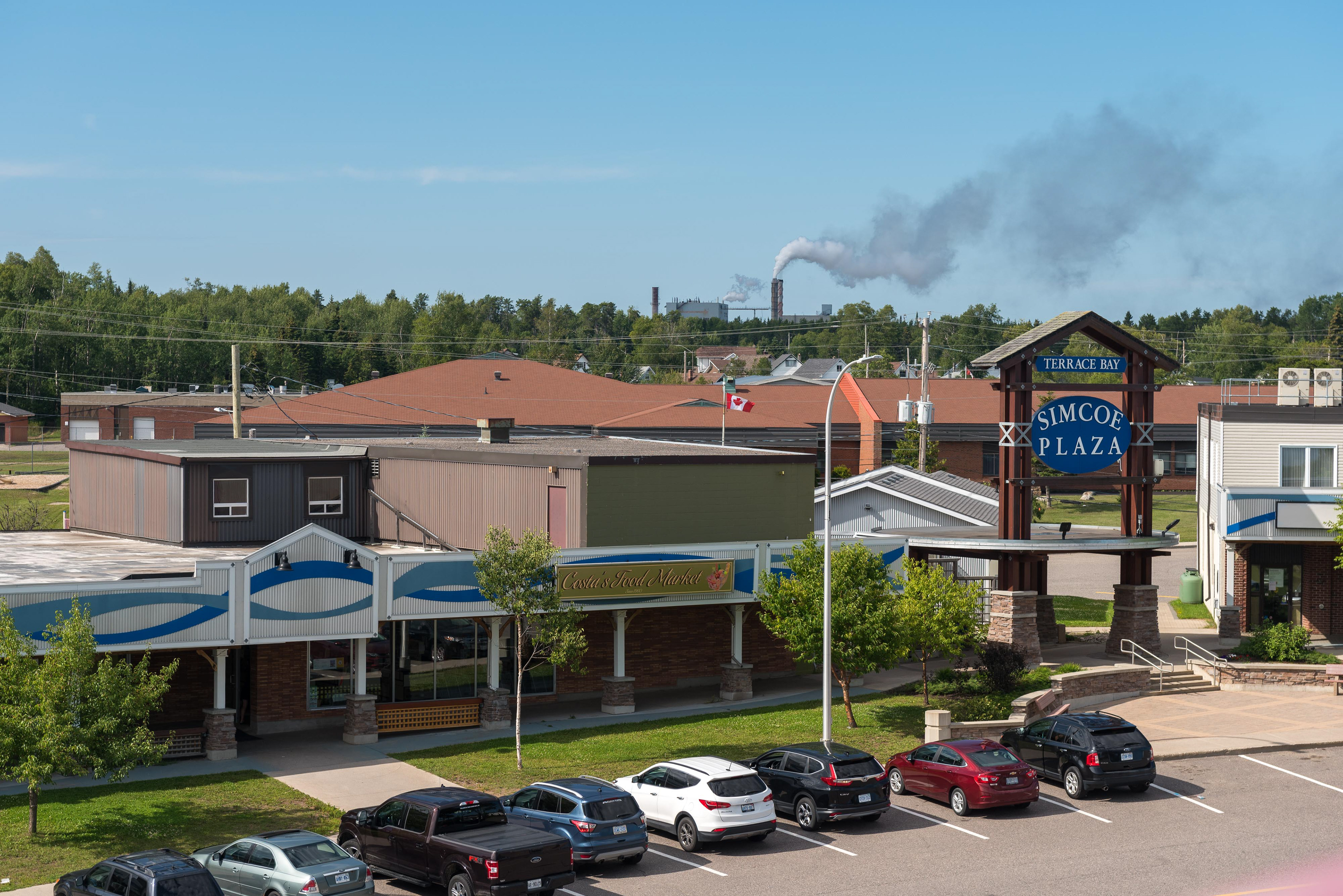 View of the pulp mill