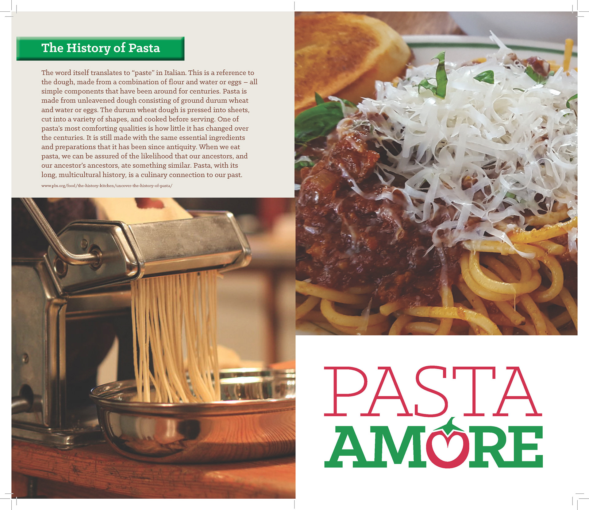 Janice Ressler Pasta Amore Marketing Materials