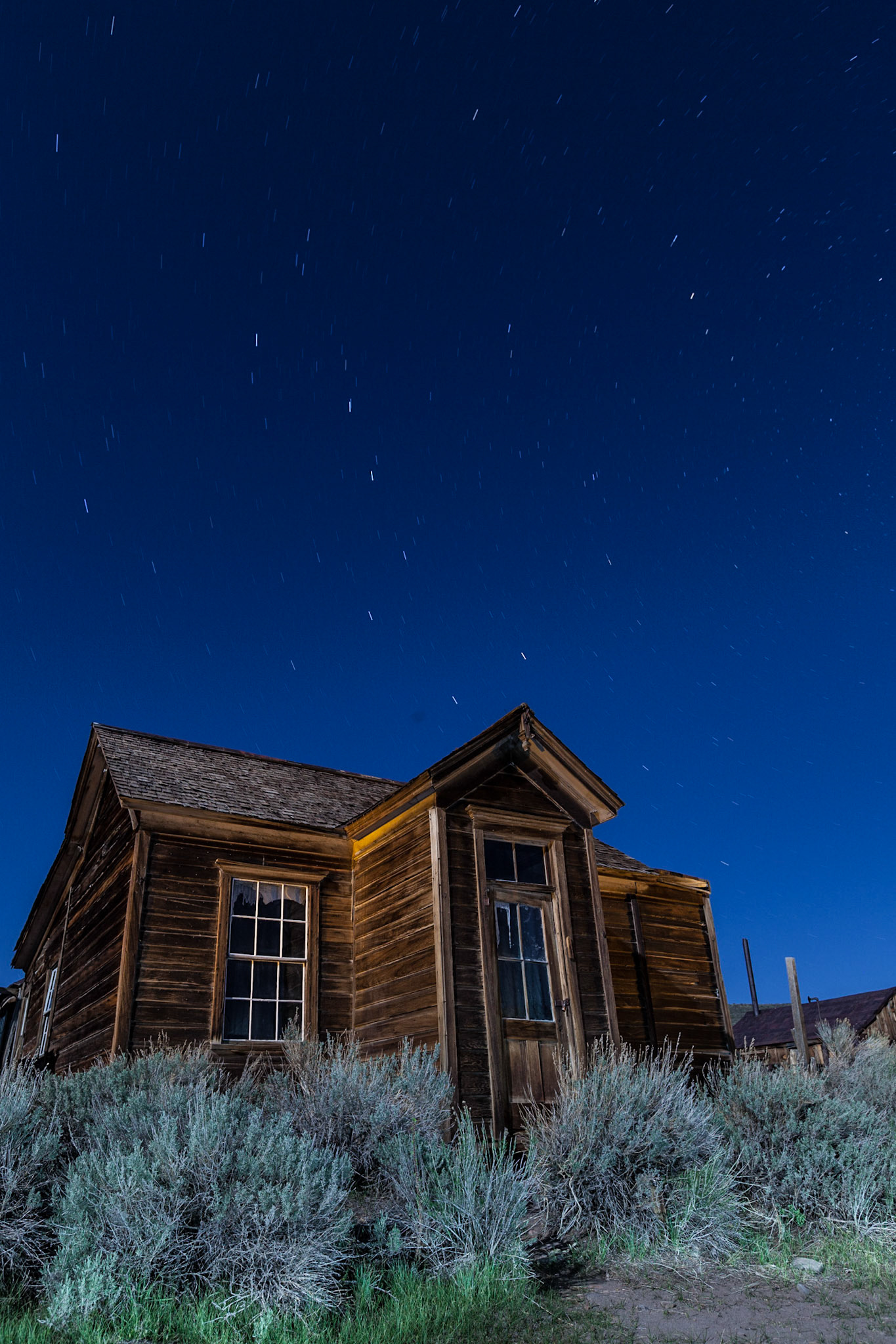 Old Metzger House at Bodie Ghost Town with Big Dipper