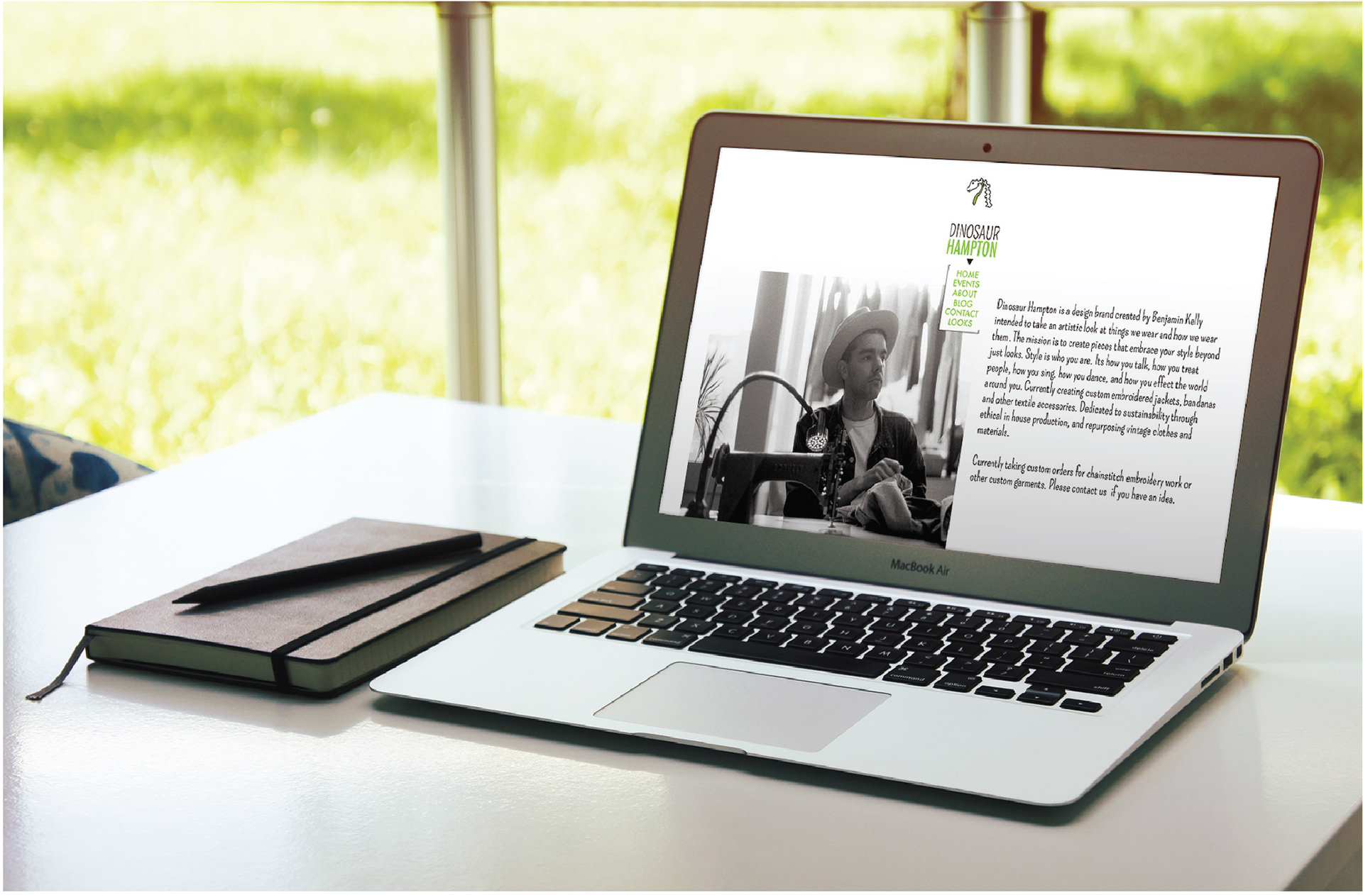 Mock up of the website