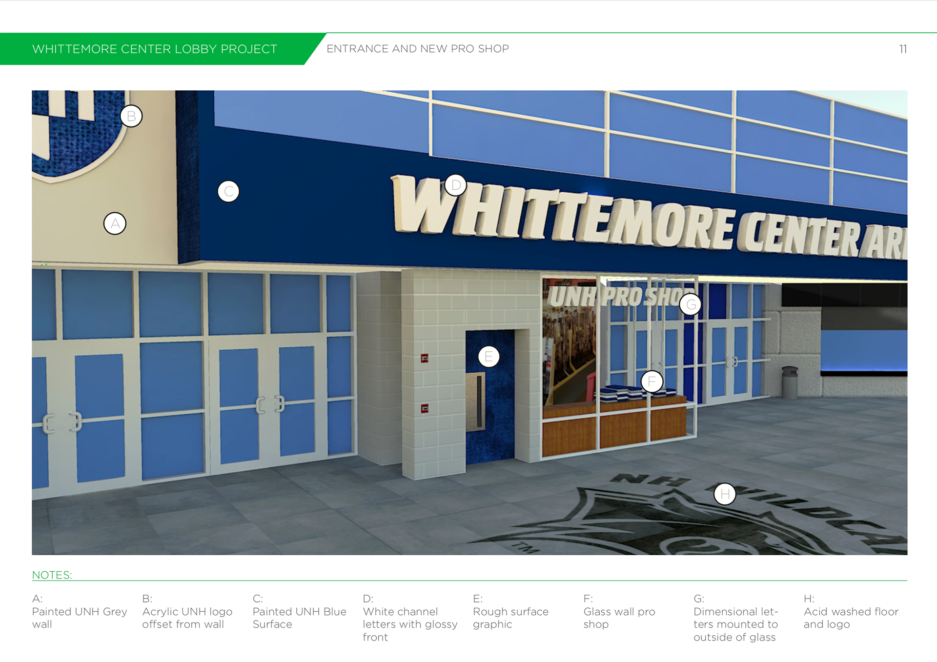 Matt Fowler UNH Whittemore Center Lobby Project