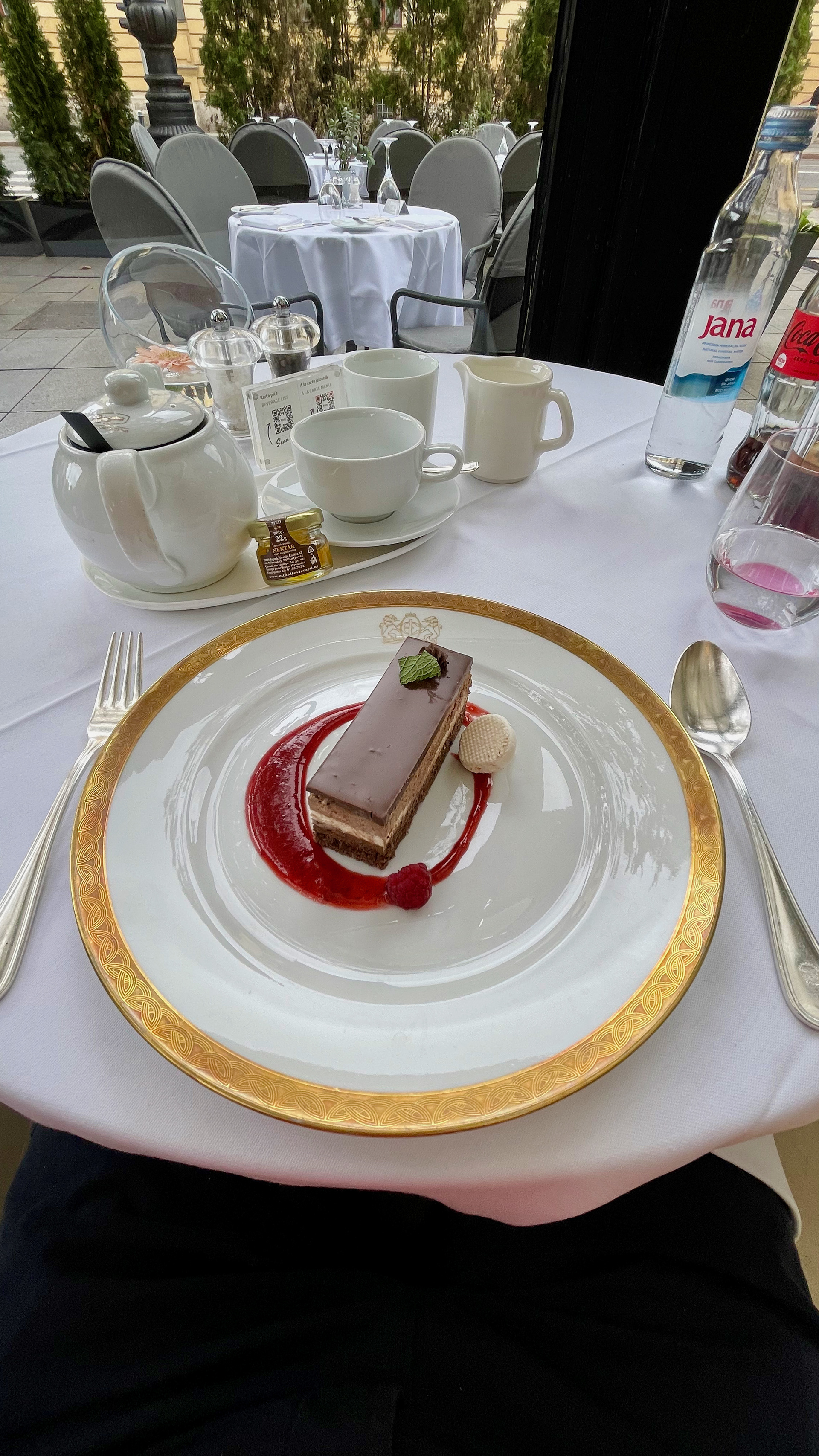 Chocolate slice at Le Bistro Esplanade