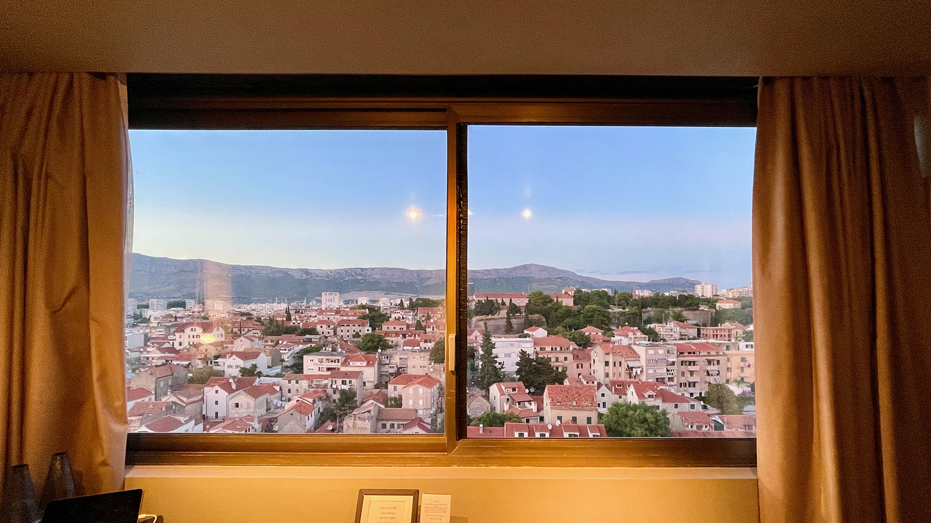View from my room in the evening